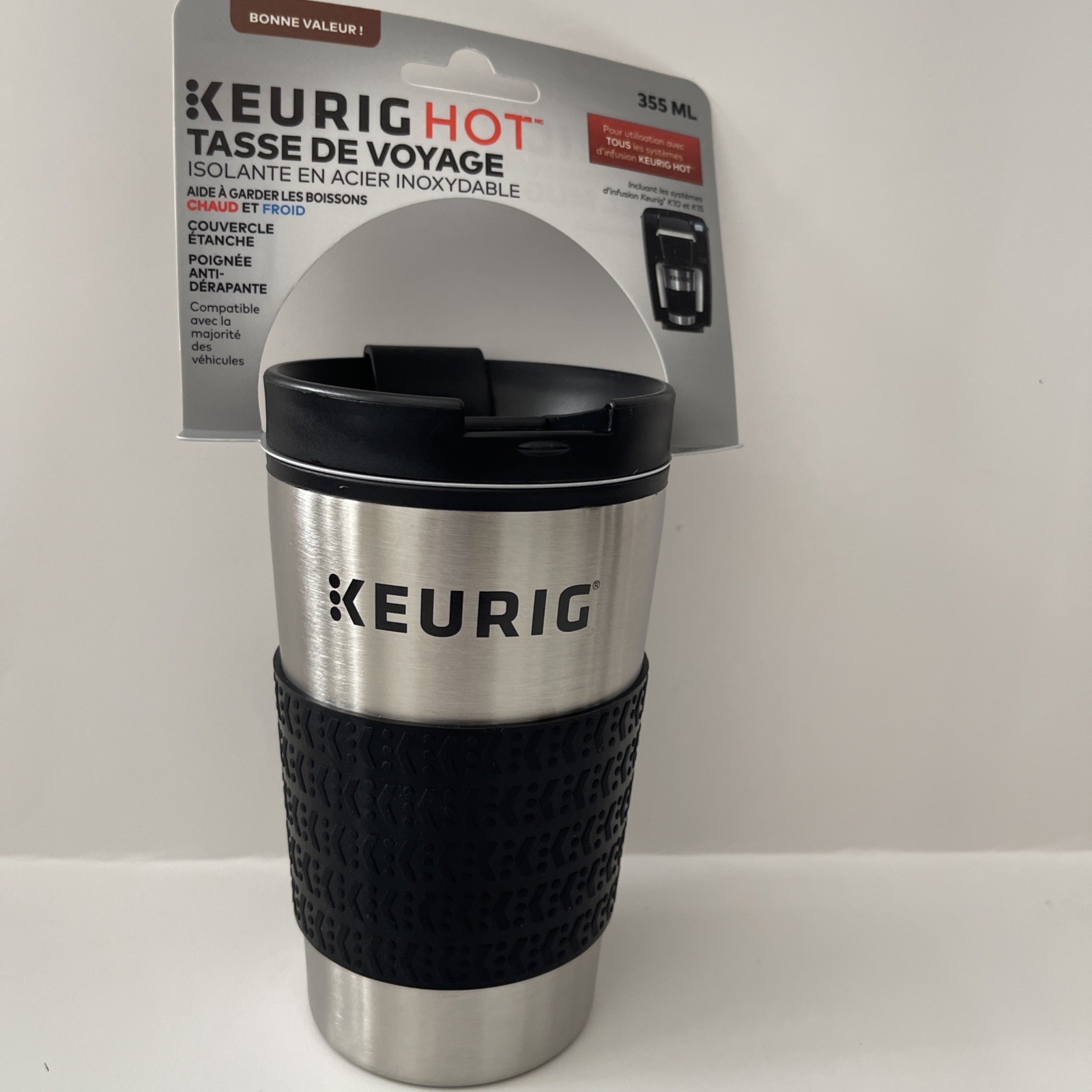 Keurig 12oz Stainless Steel Travel Mug – Fits Under Any Keurig Coffee Maker