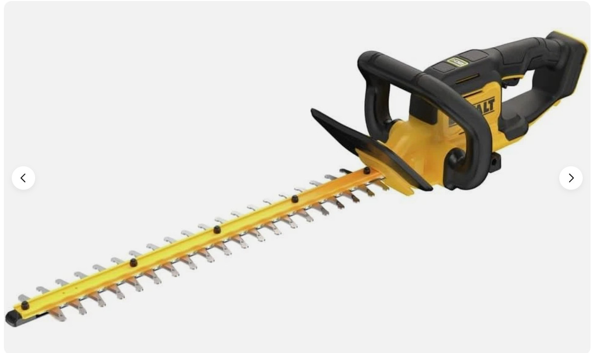 DEWALT 20V MAX 22″ Cordless Hedge Trimmer, Bare Tool Only (DCHT821B)