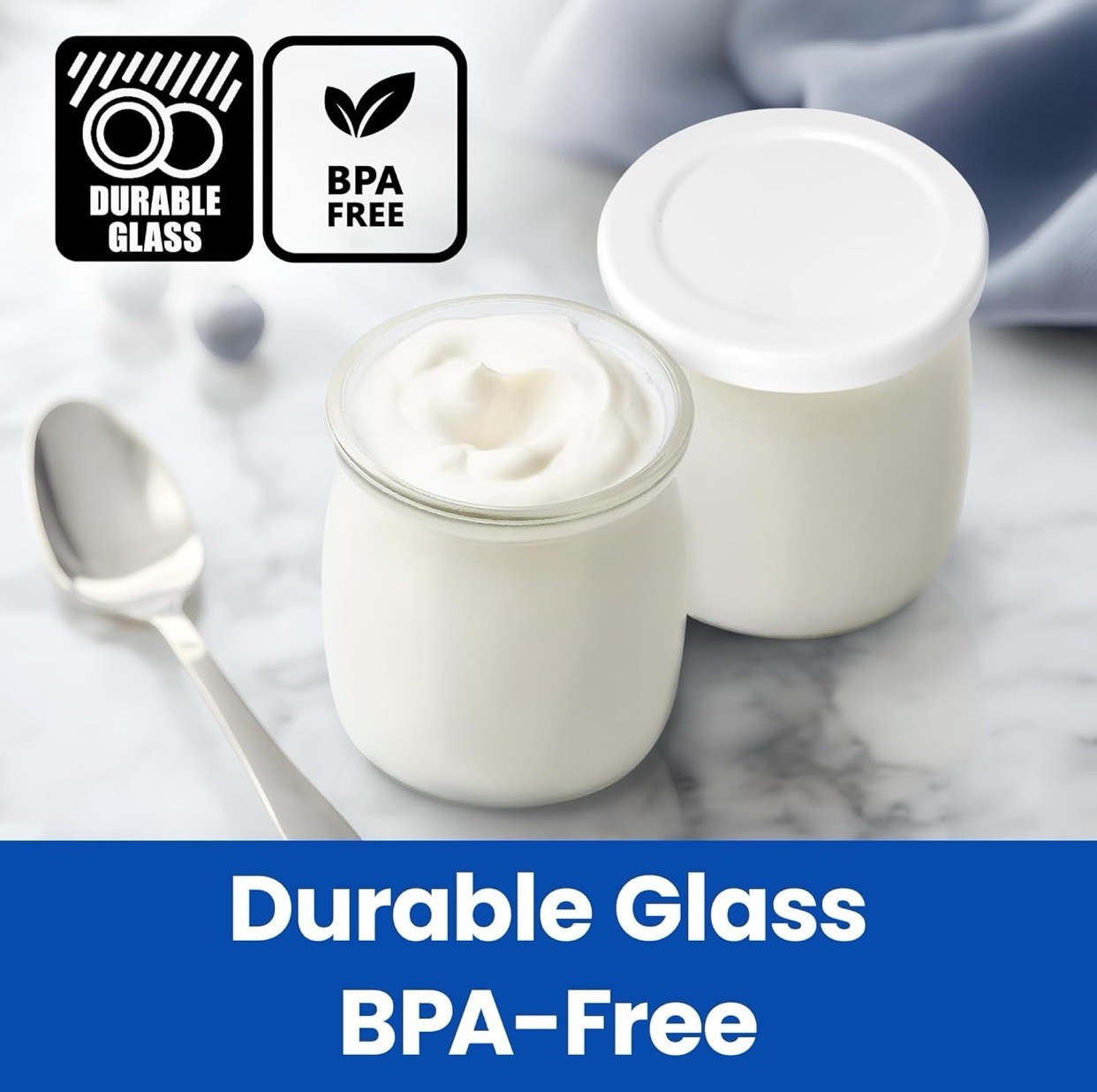 Ultimate Yogurt Jars 8 Count Small Glass Yogurt Cups With Lids
