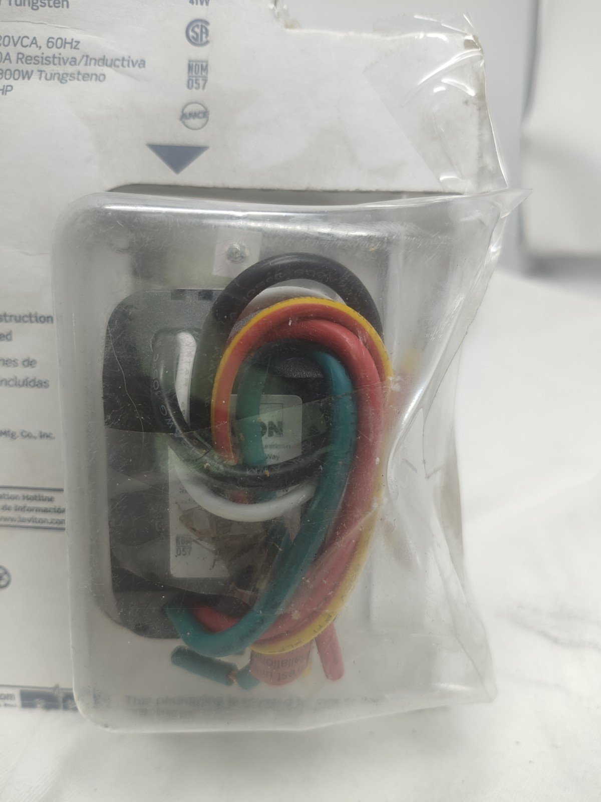 Leviton Decora Countdown Timer 20A 1800W 30 Min 3-Way White #LTB30 NOB Read