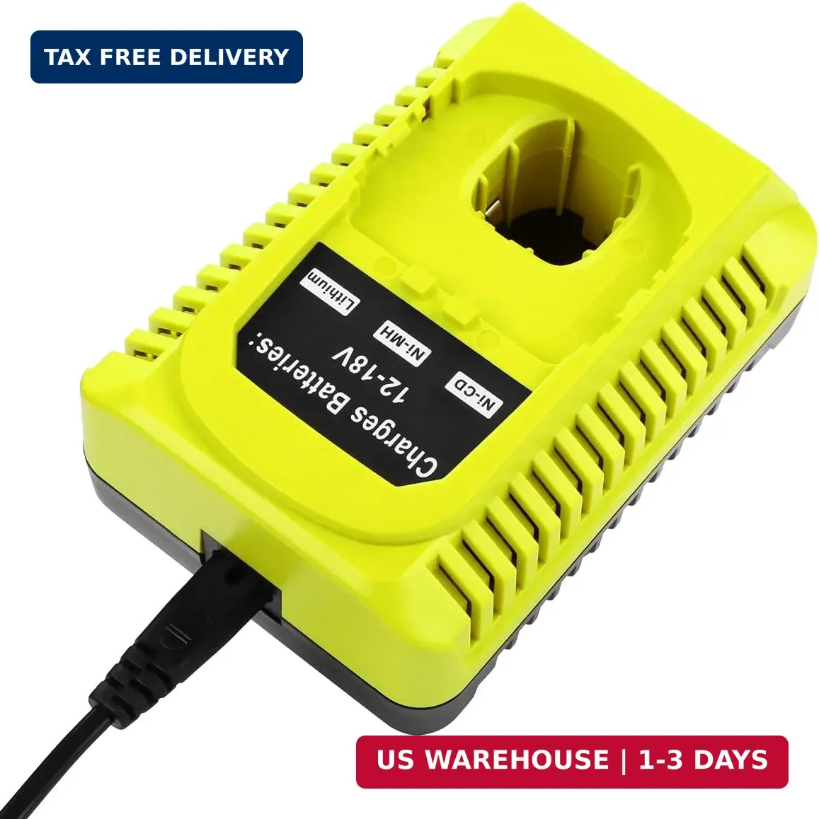 Energup 18V P117 Replacement Ryobi Charger for Li Ni-cad Ni-Mh Battery, for 18V