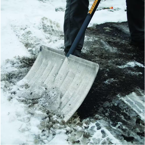 NEW Durable Snow Shovel Aluminum Blade 38.3 in. Steel Handle Poly D-grip Snowfal