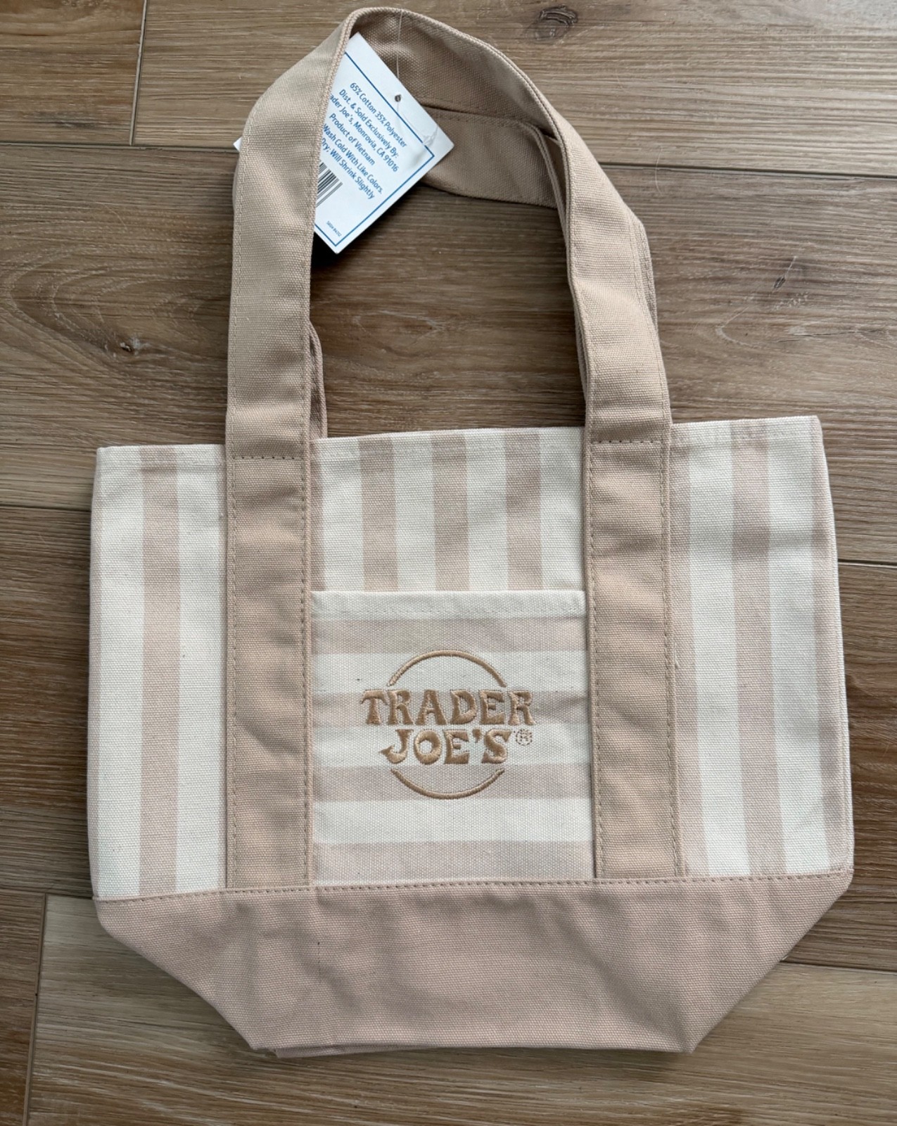 Trader Joe’s Mini Canvas STRIPE Tote Bag- Individual – Choose your color!!