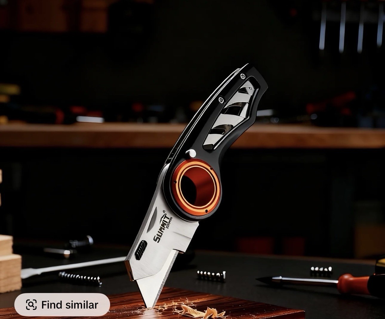 Folding Utility Knife Box Cutter Razor Blade,Heavy Duty Compact Lightweigh