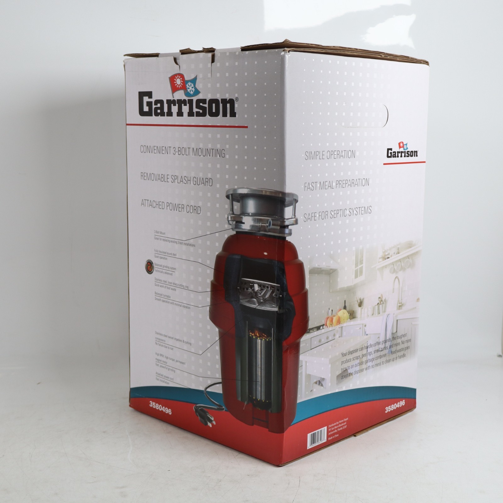 Garrison 3/4 HP Deluxe – Continuous Feed Garbage Disposal High Power – (3580496)
