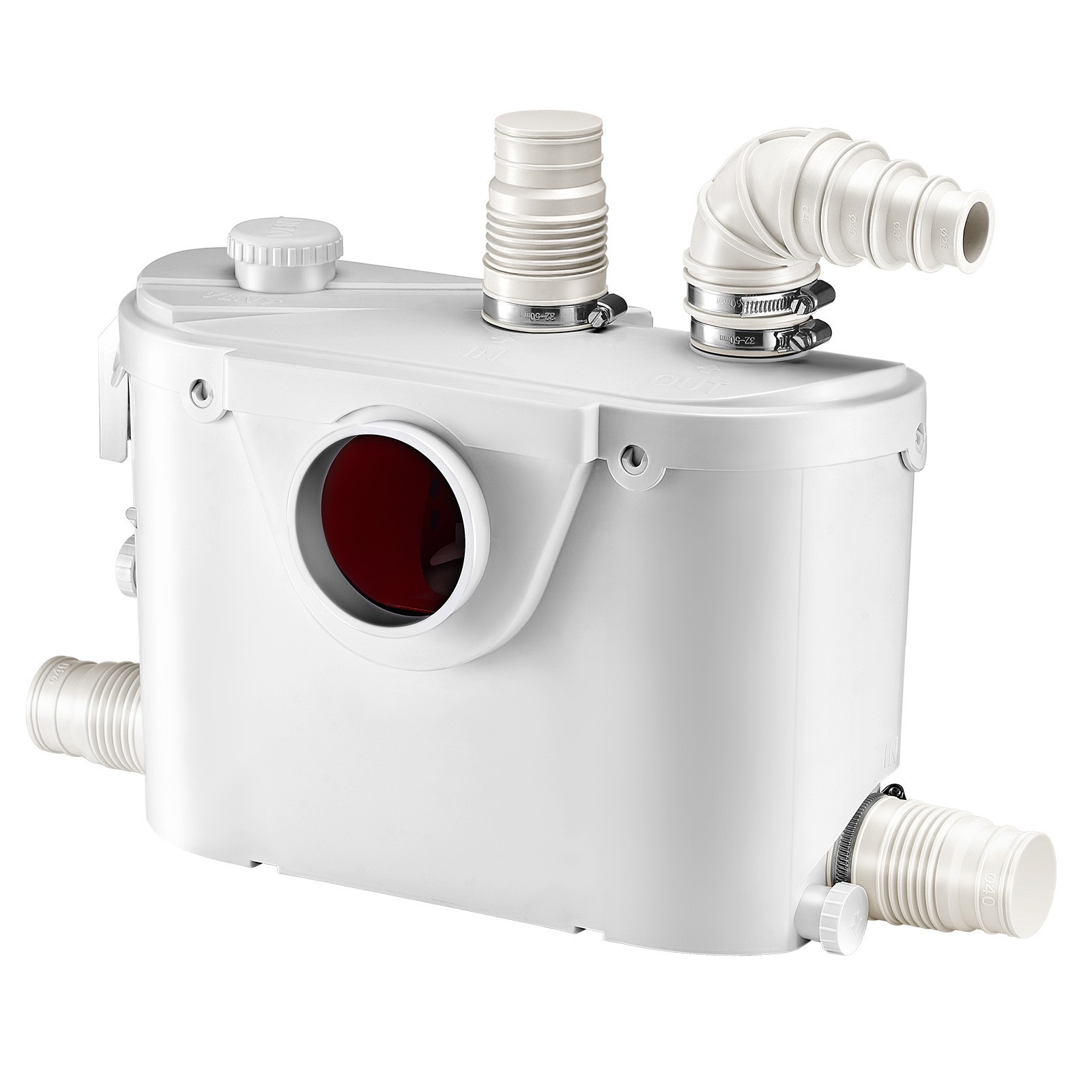 Macerator Pump 500W 29 GPM Flow 26 ft Head Lift Pump for Toilet Basement Sink