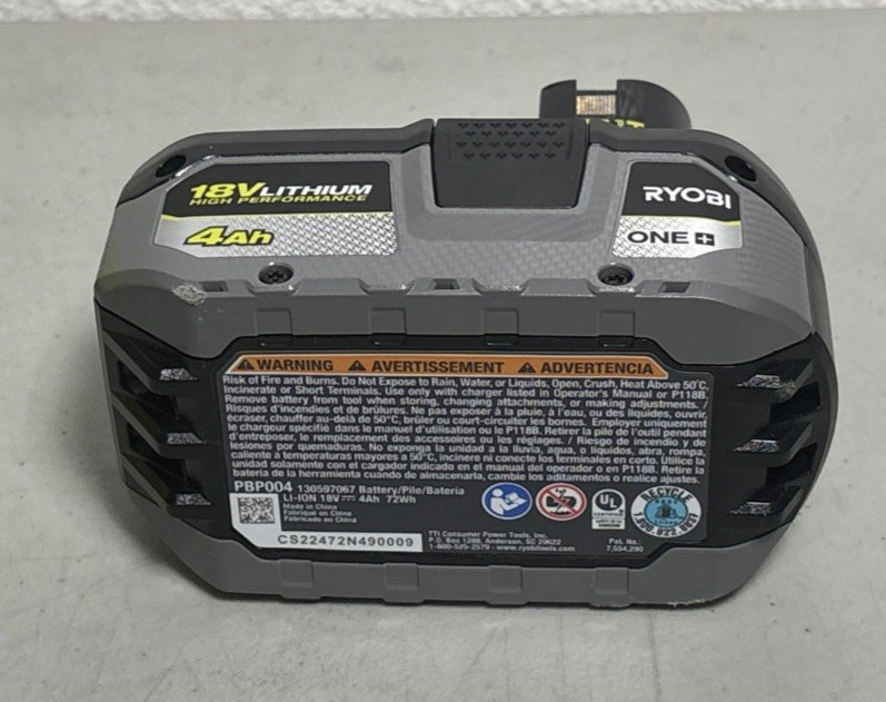 Genuine Ryobi PBP004 4.0 Ah 18V Lithium High Perf. Battery w/PCG004 Fast Charger