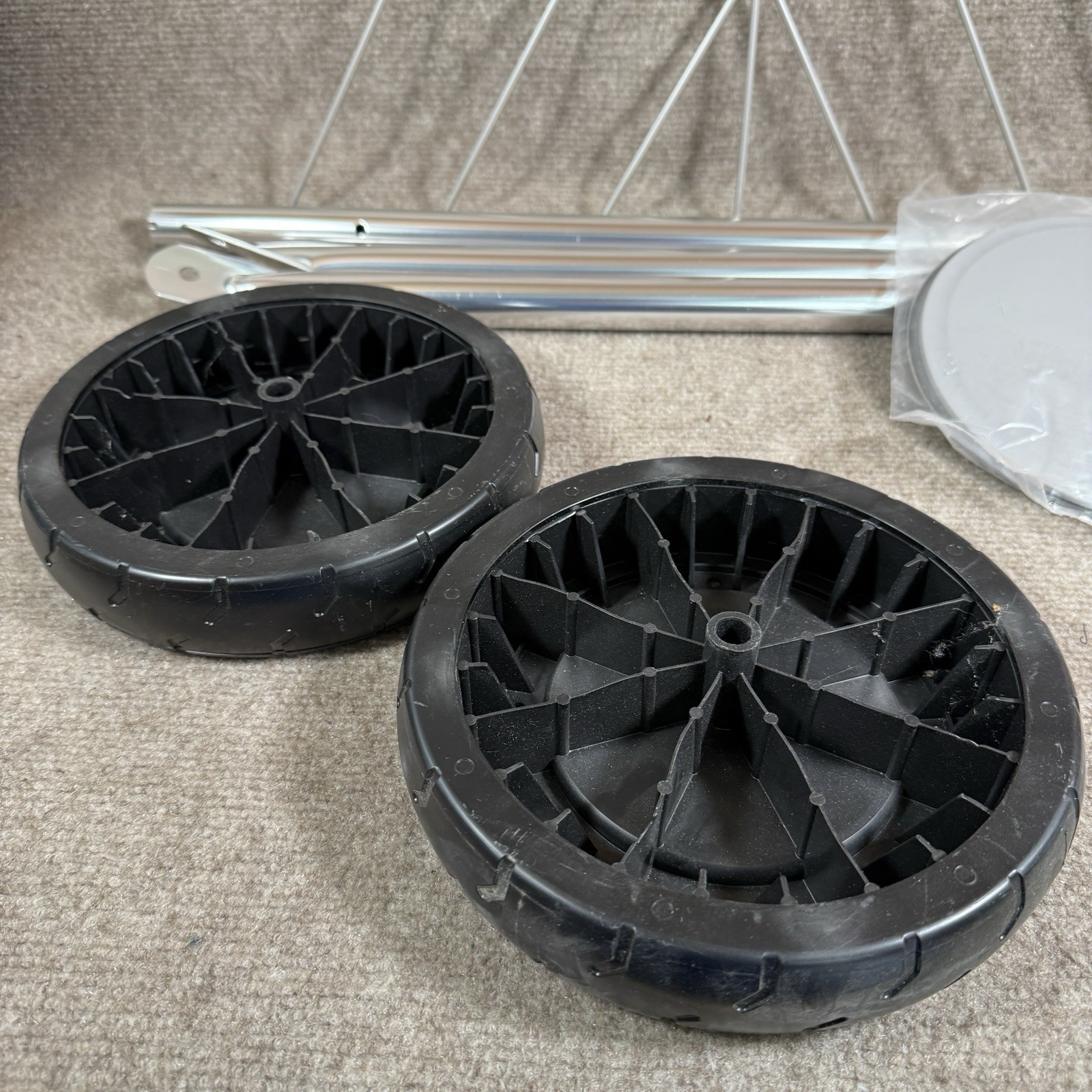 OEM Weber Front Leg Kit Wheels Caps Kettle Grill Parts Wire Triangle COMPLETE