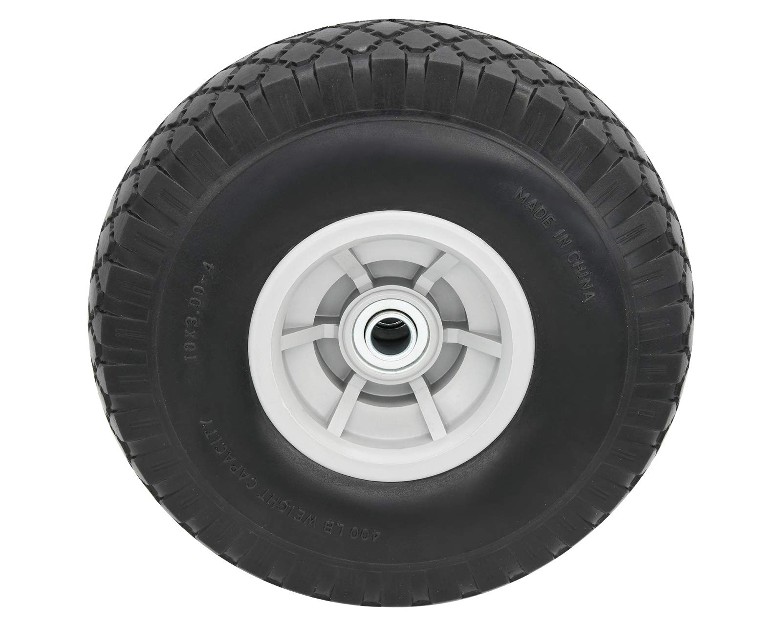 10×3.00-4 Flat Free Tire, 10″ Heavy Duty Replacement Tire and Wheel Assemblie…