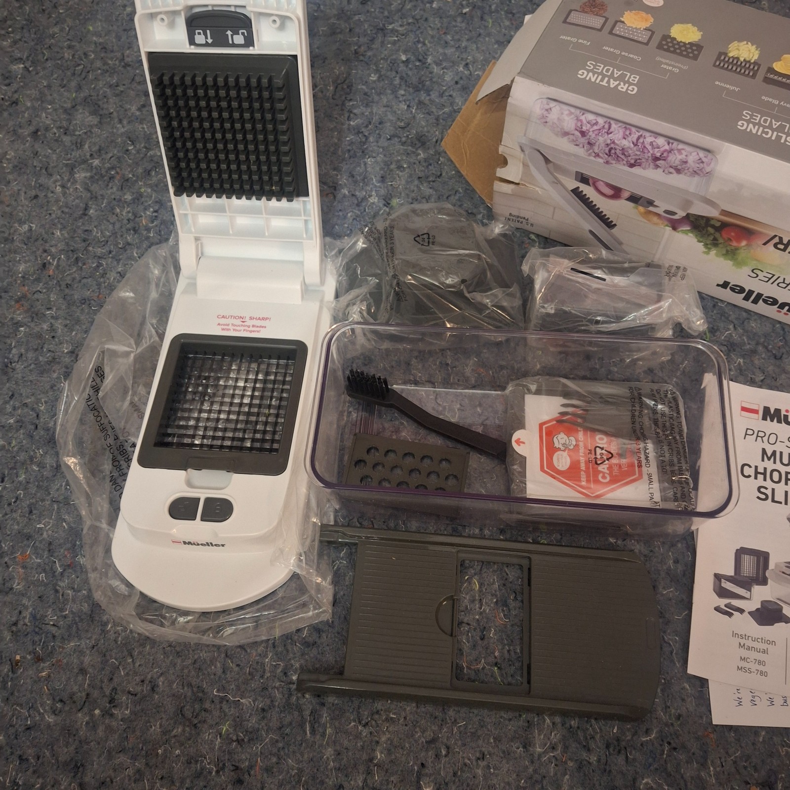 Mueller Pro-Series Multi Chopper Slicer MC-780 White Dicer Julienne Grater