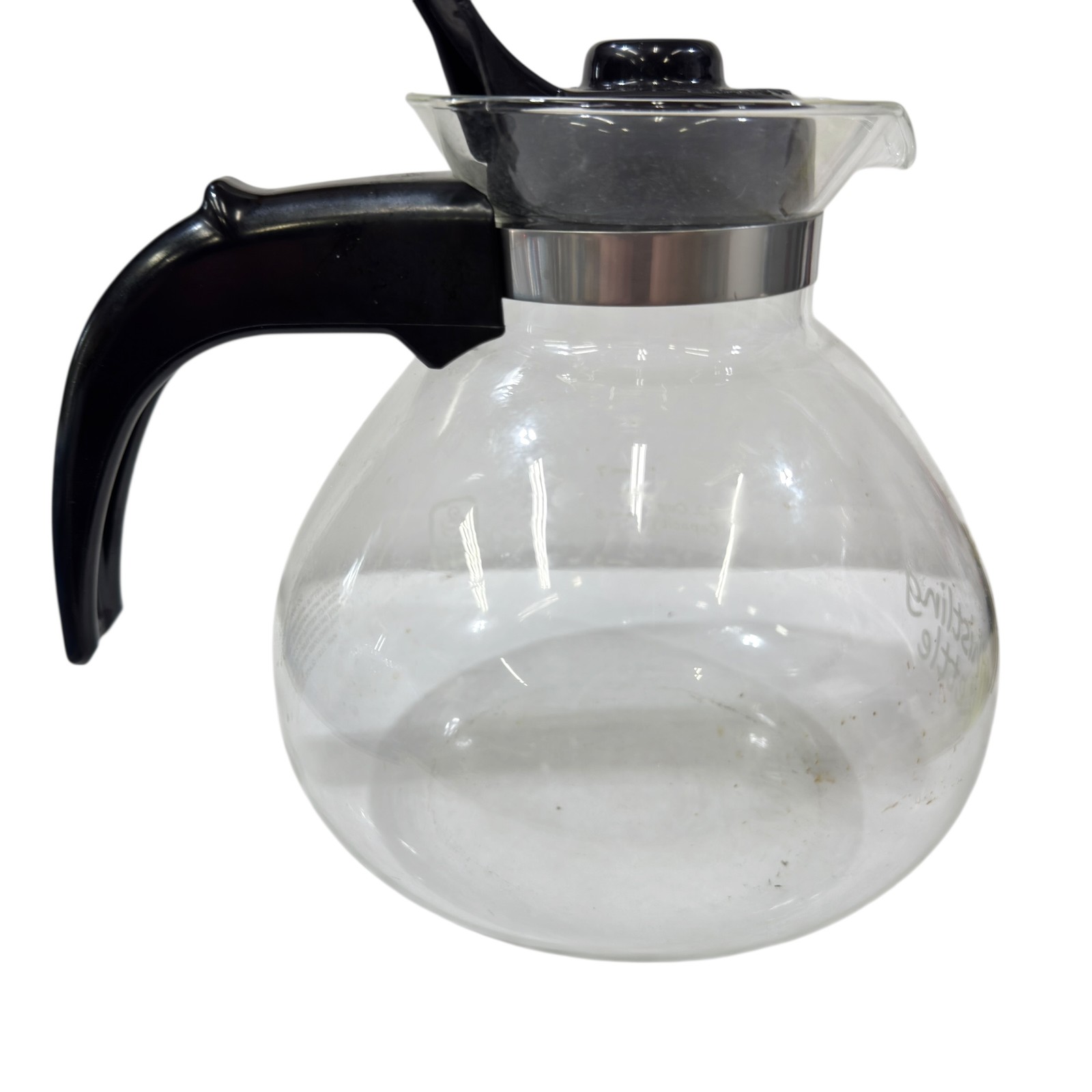 One All by Medelco Glass Whistling Tea Kettle 12 Cup Capacity Stovetop Clear