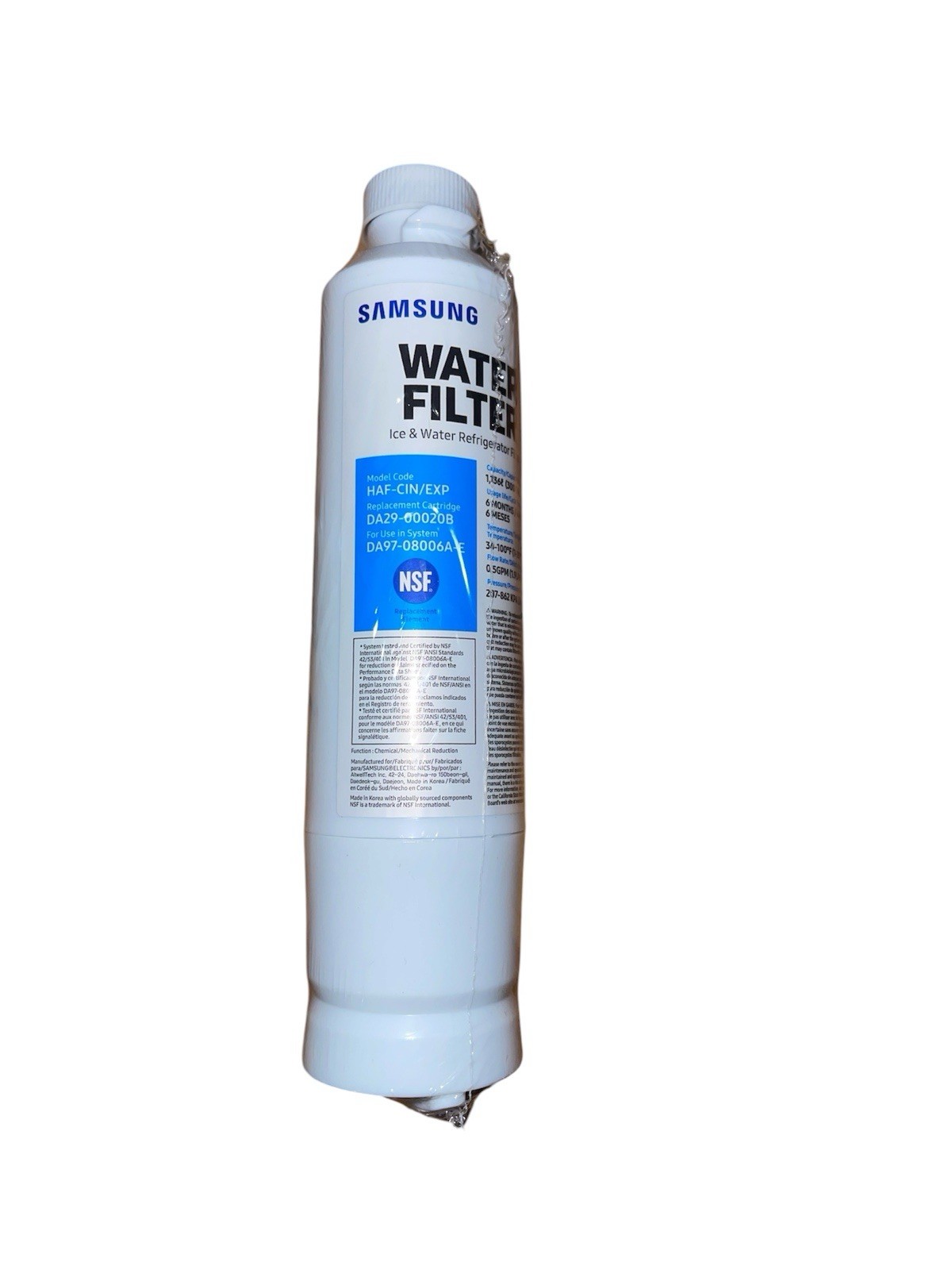 Samsung DA29-00020B HAF-CIN/EXP Refrigerator Ice & Water Filter New