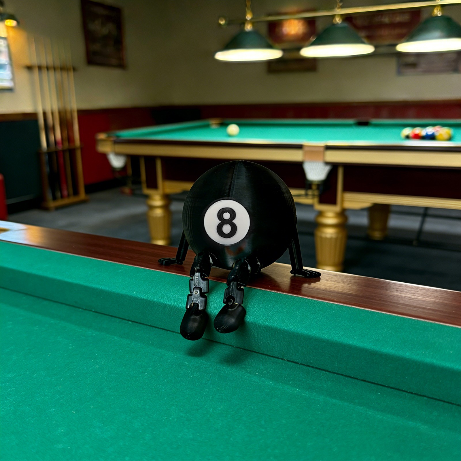 8.8*5cm Billiard Buddy Figure Desk Decor With Articulating Legs Themed Figurine