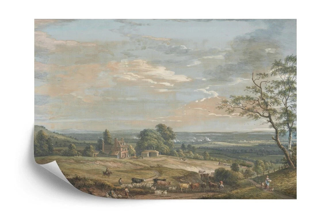 Vintage Classic Painting Rural Wallpaper Mural Removeable Washable Peel&Stick