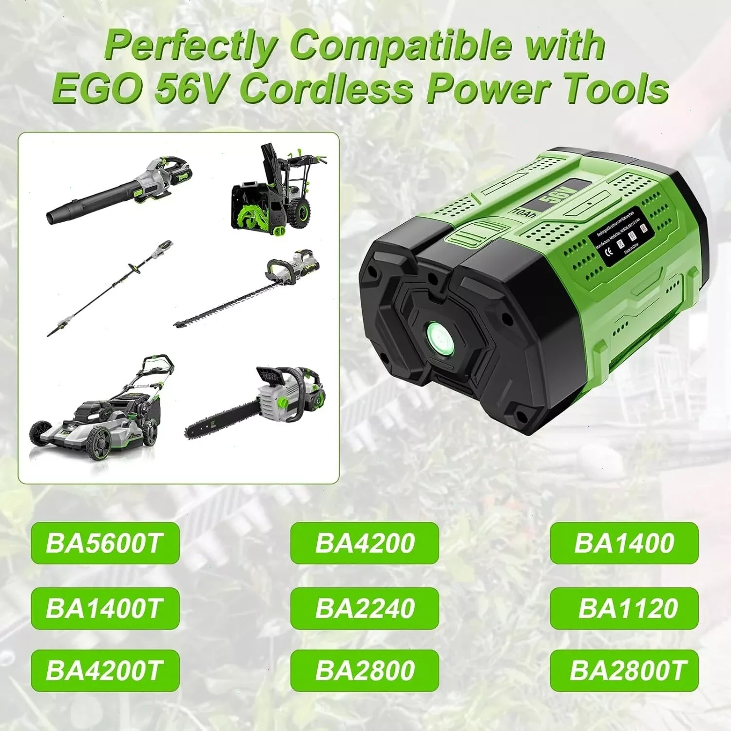 Genuine EGO POWER+ BA2800T 56V 7.5 Ah Lithium-ion Battery Upgrade Fuel Gauge