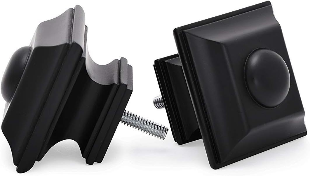 IVILON DRAPERY ROD (Set 41cm- 71cm/16in- 28in) Diameter1-1/8 Black Finish.