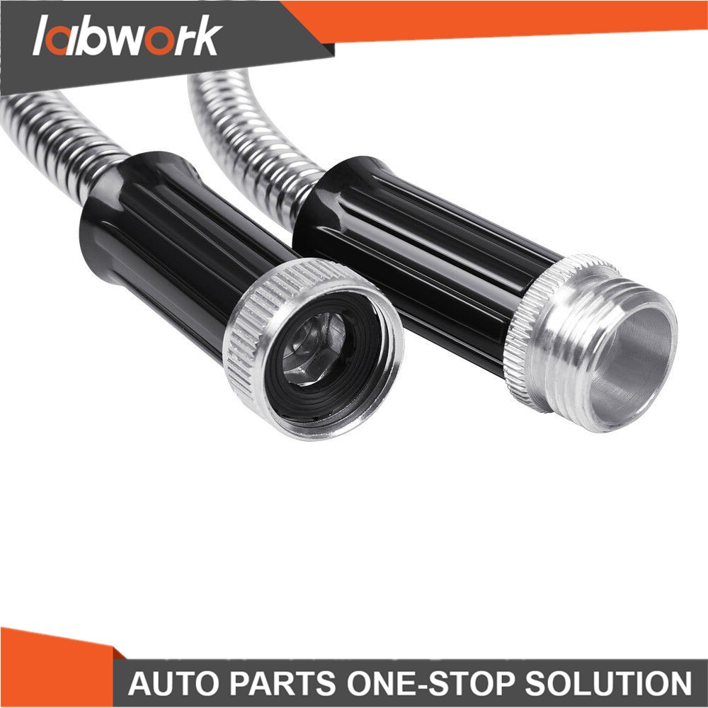 Labwork 25/50/75/100FT Lightweight Stainless Steel Metal Garden Water Hose Pipe