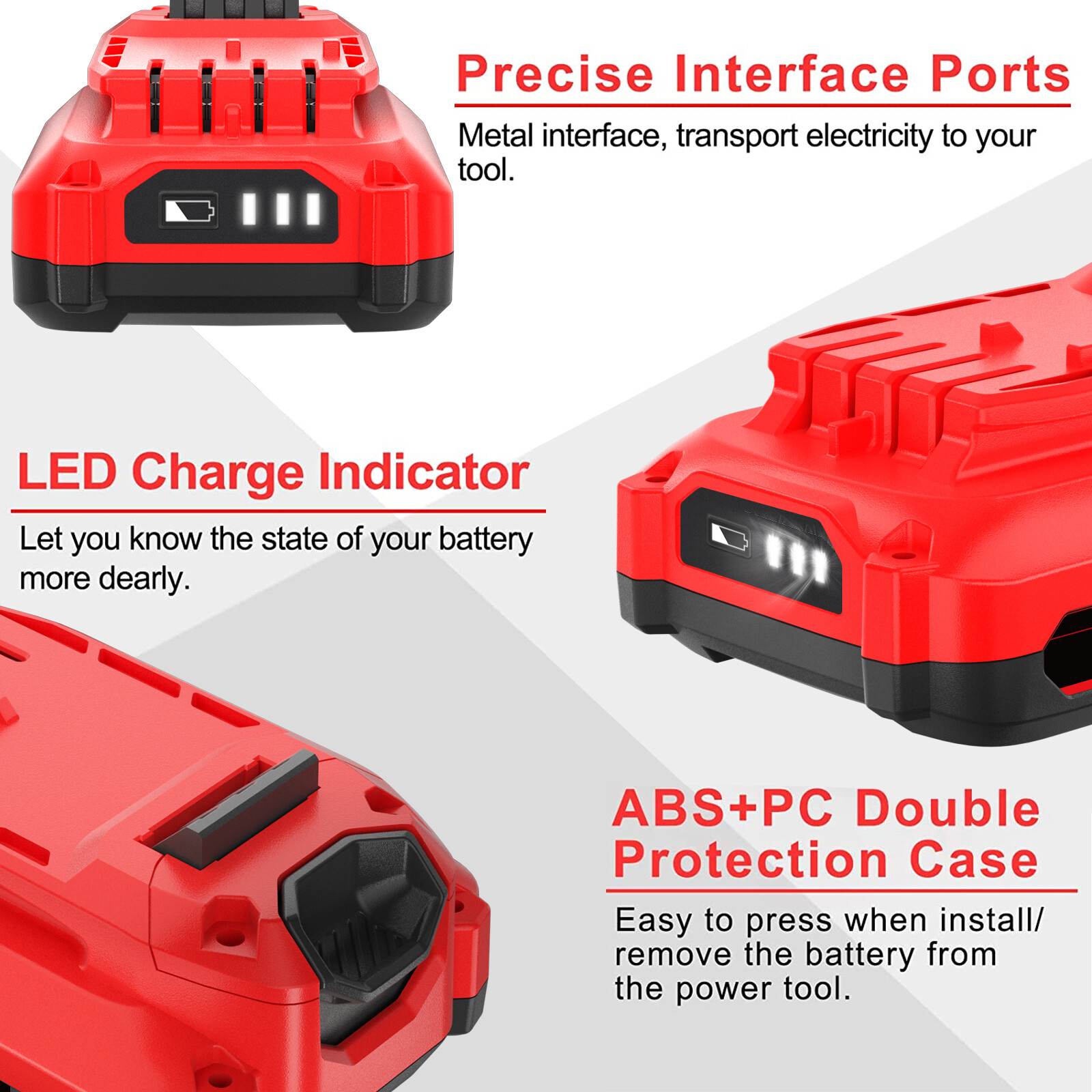PACK For Craftsman V20 20 Volt MAX 2.0Ah Li-ion Battery CMCB204 CMCB202 CMCB206