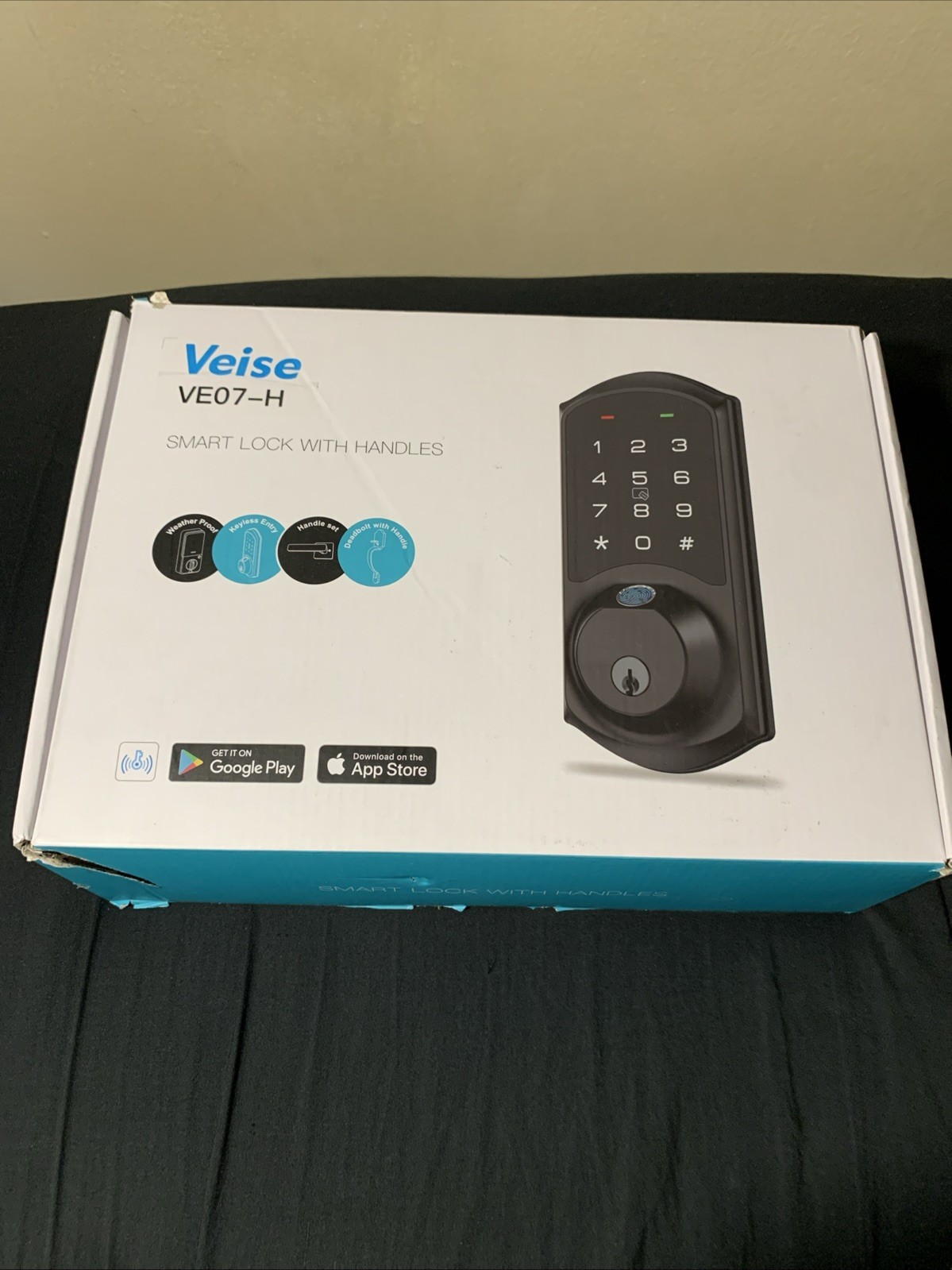 Veise Weatherproof Keyless Smart Lock With Handles Model VE07-H (Unused Set)