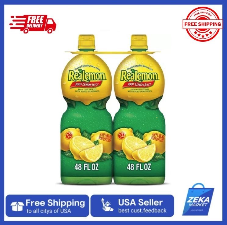 New ReaLemon 100% Lemon Juice 48 oz (2-pack) – FREE SHIPPING, Sour Lemon Juice