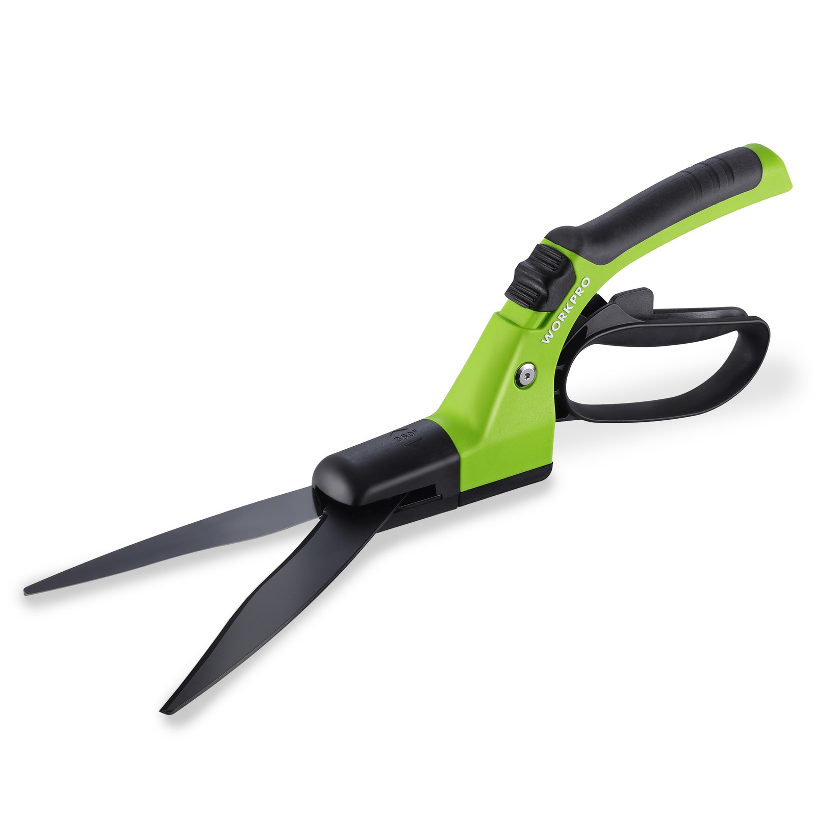 WORKPRO Ultra-Sharp Grass Clippers w/ Swivel Blades 15.4” Manual Grass Shears