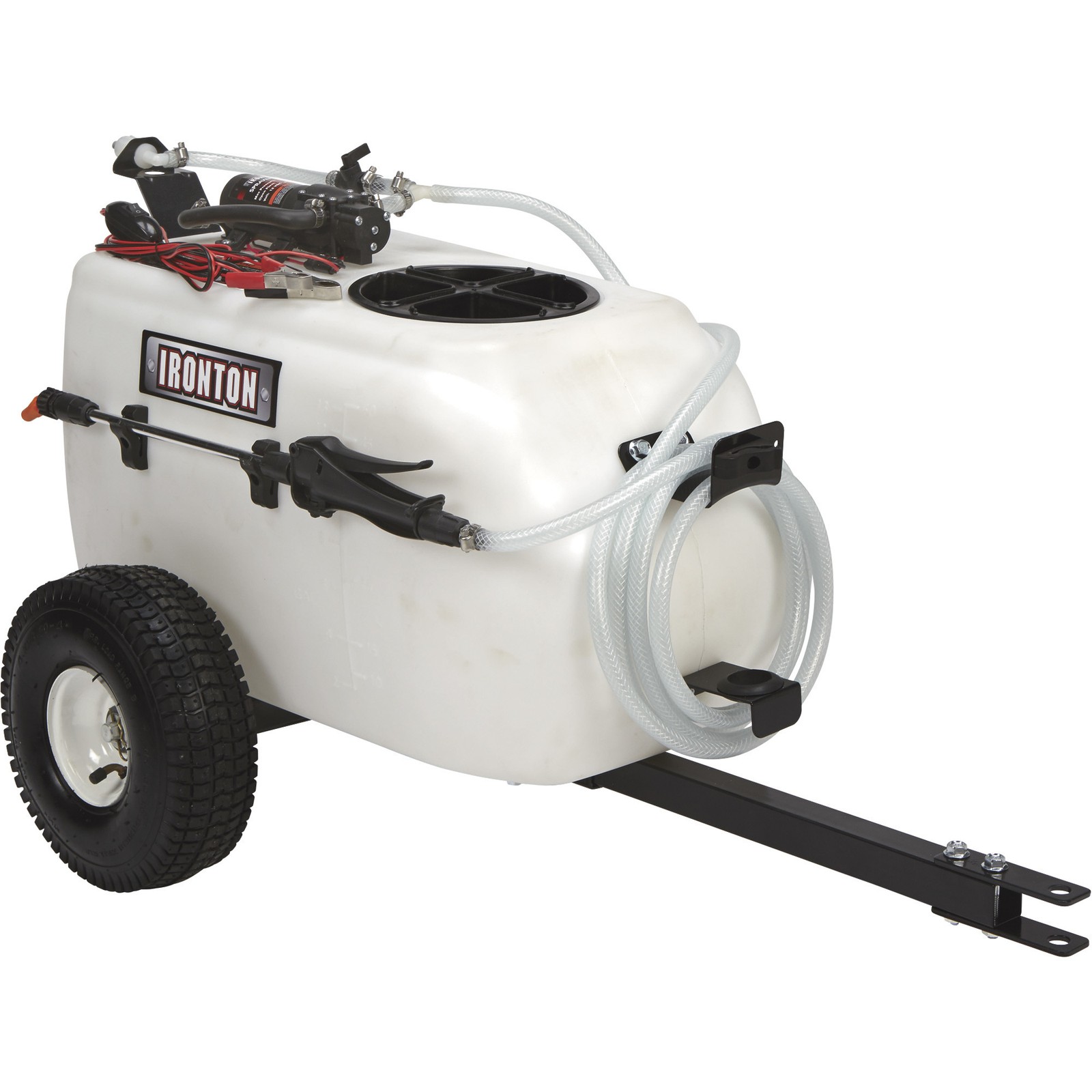 Ironton Tow-Behind Trailer Broadcast and Spot Sprayer, 13 Gallons, 1 GPM, 12