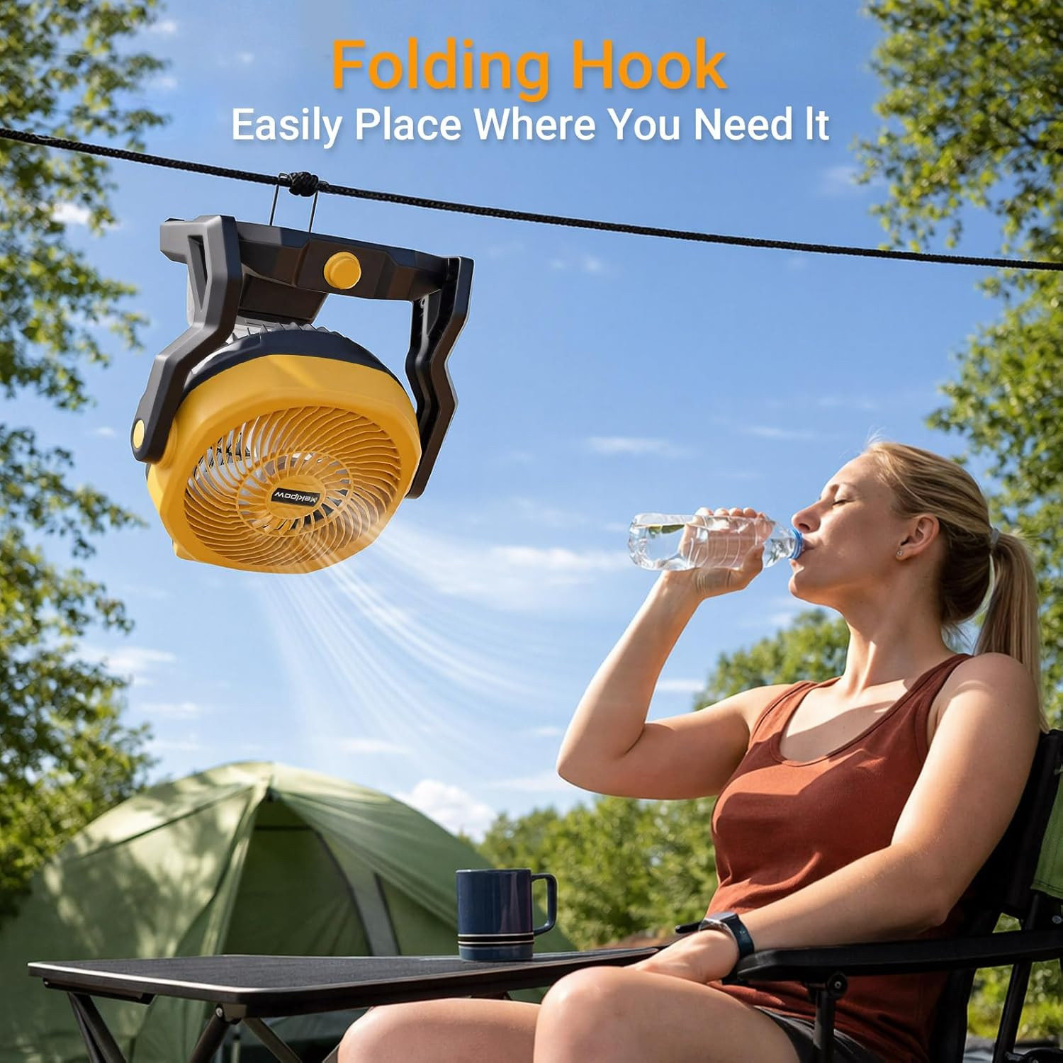 Battery Powered Fan Compatible with Dewalt 20V Max Battery, 750 CFM Cordless
