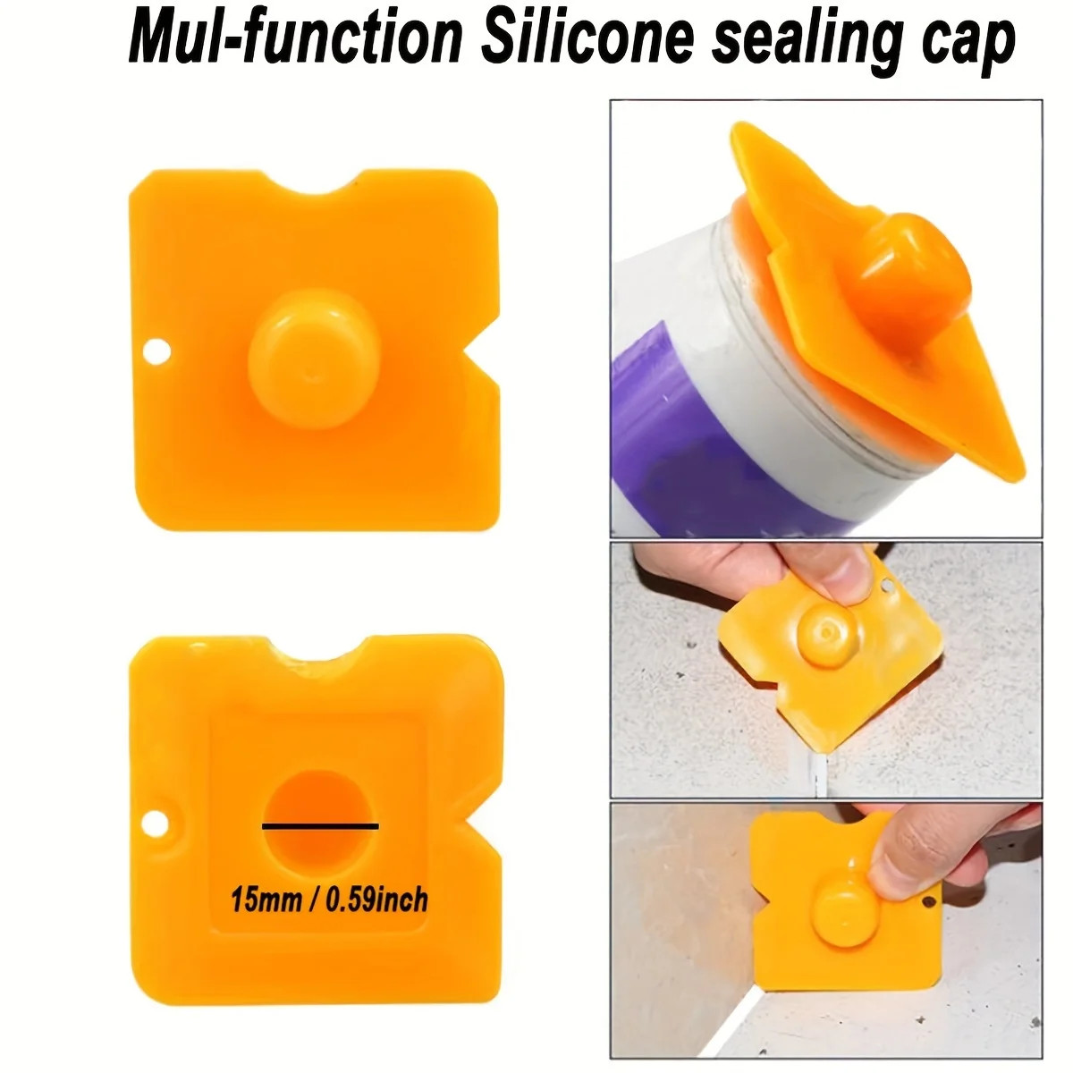 4 pcs Silicone Caulking Tool Kit， Silicone Sealant Nozzle, Grout Scraper, Great