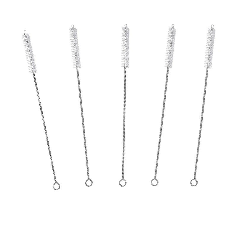 Nylon Straw Brush Cleaner Bottle Tube Pipe Small Long Cleaning 10Pcs Set