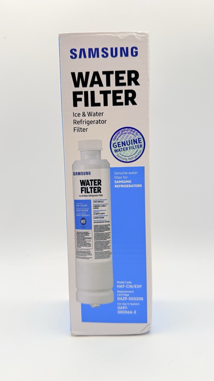 Samsung 1 PACK Genuine DA29-00020B HAF-CIN/EXP-Refrigerator Water Filter,USA