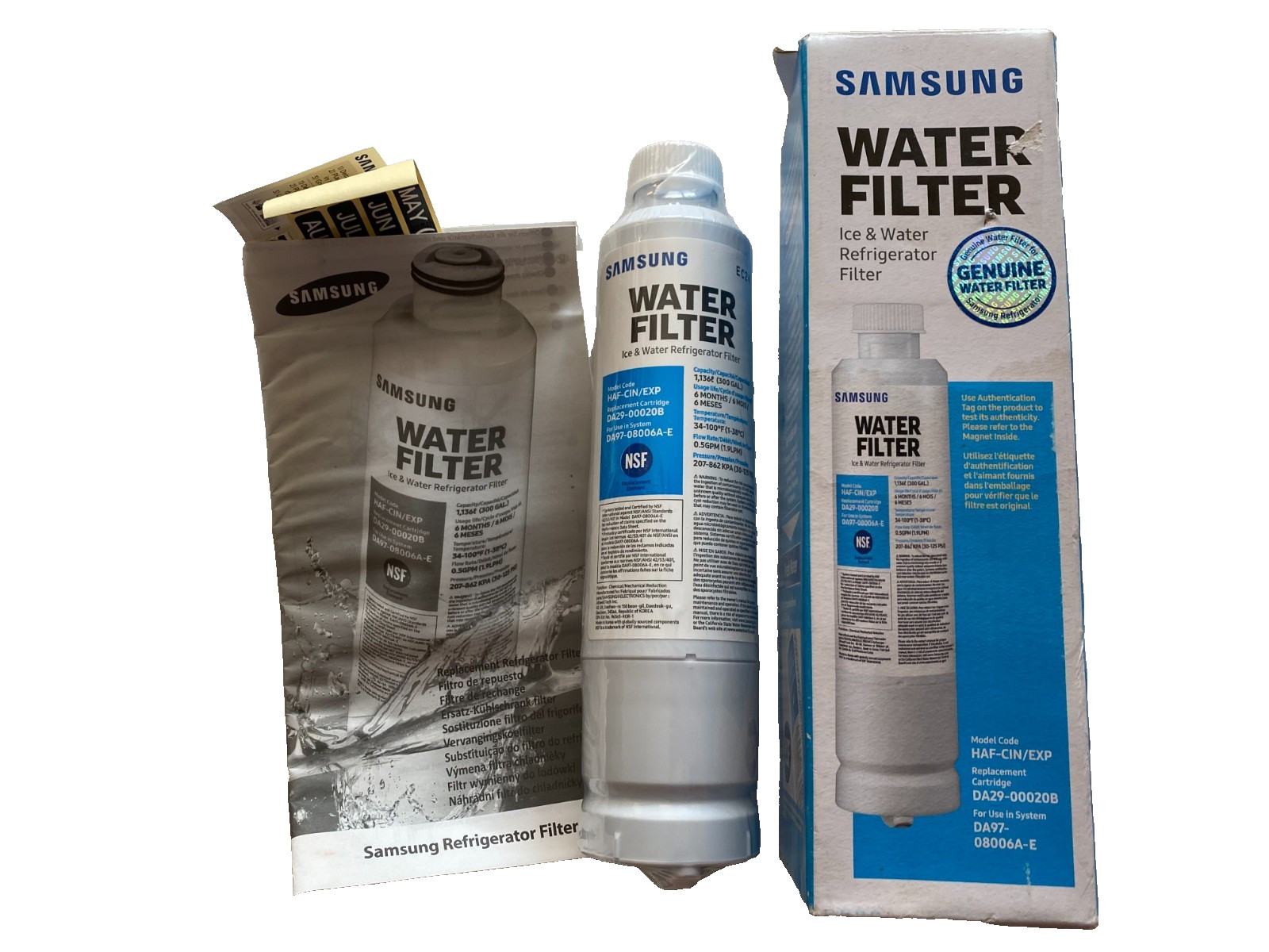 Samsung Refrigerator Water Filter HAF-CIN/EXP DA29-00020B DA97-08006A-E