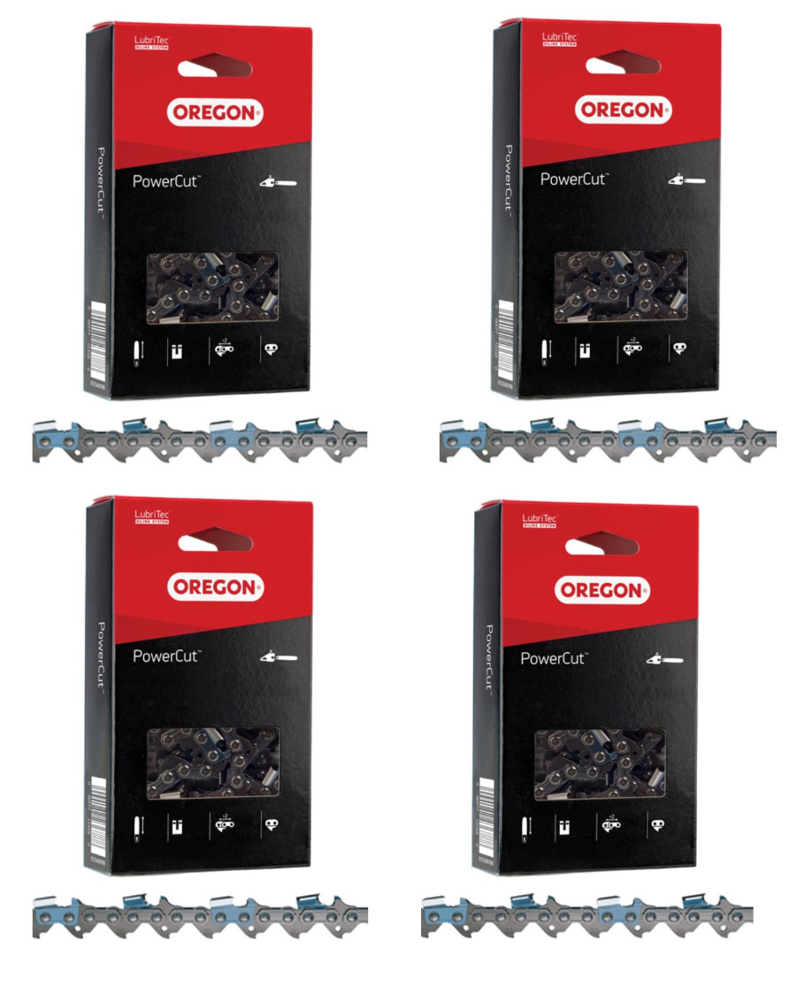 20″ 4-Pack PowerCut Full Chisel Saw Chains 20″ .325 Pitch – .050, 20LPX078G(4)
