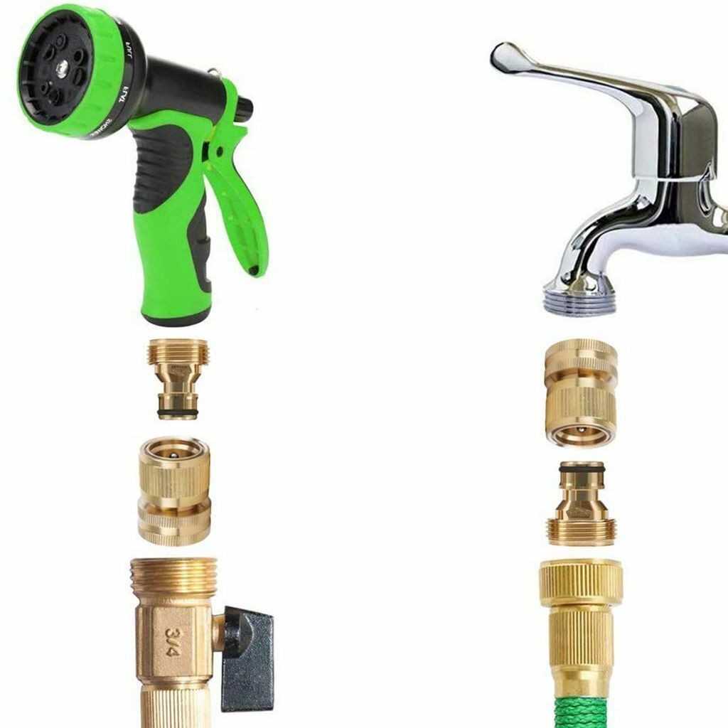 4Pcs 3/4 Garden Hose Quick Connect Water Brass Female Male Connector Coupler