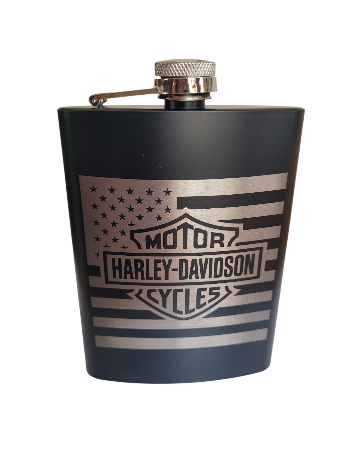 2 Pack Harley Davidson Art 8 oz. Stainless Steel Hip Flask – Biker Pocket Flask