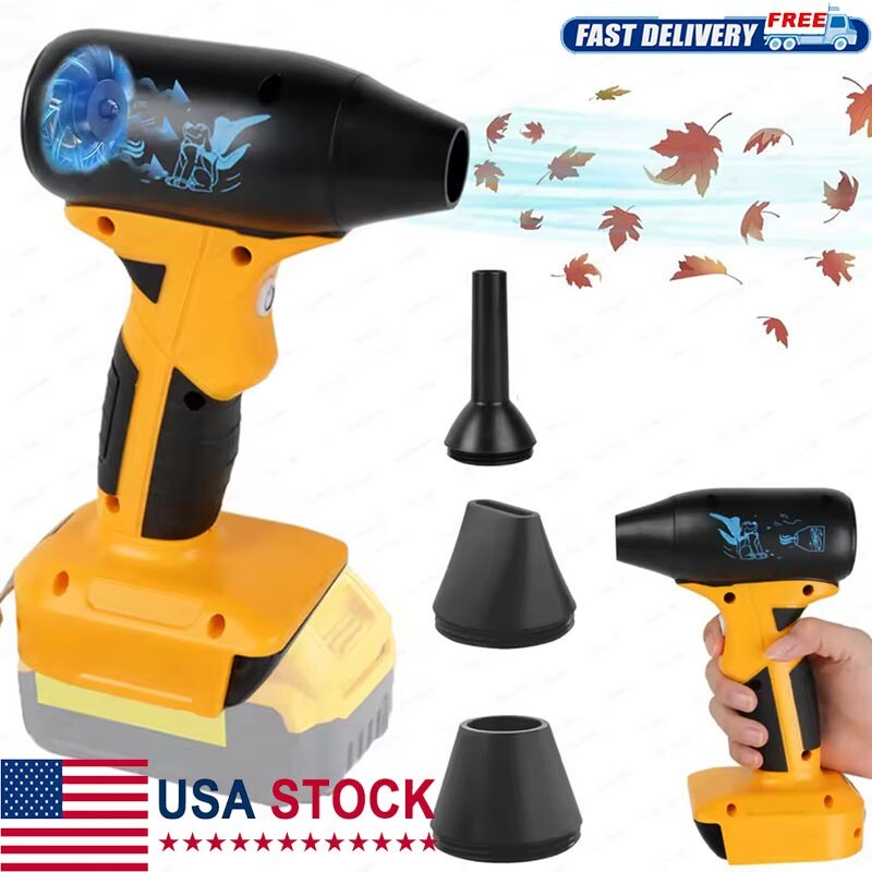 Electric Jobsite Air Blower for Dewalt 20V Battery Handheld Cordless Leaf Blower