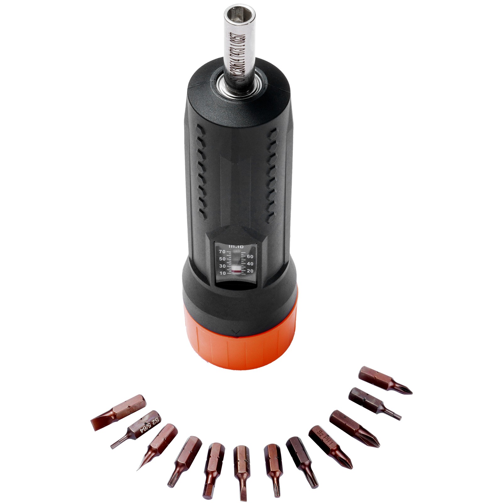 VEVOR Torque Screwdriver 1/4″ Range 10-70 in/lb w/ 1 in-lb Increment View Window