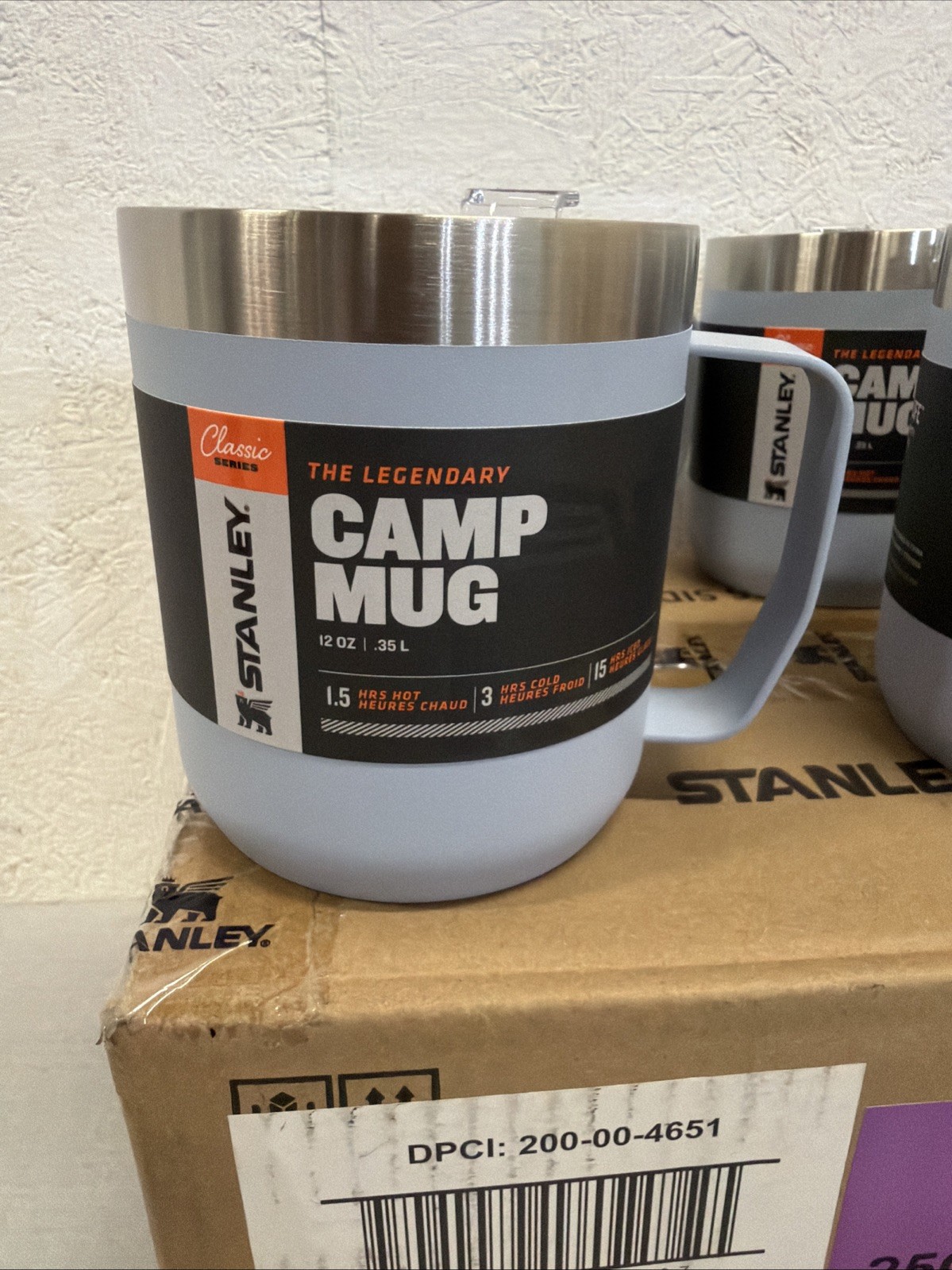 NEW Stanley The Legendary Camp Mug Classic Series 12oz Stainless Blue Lot of 4