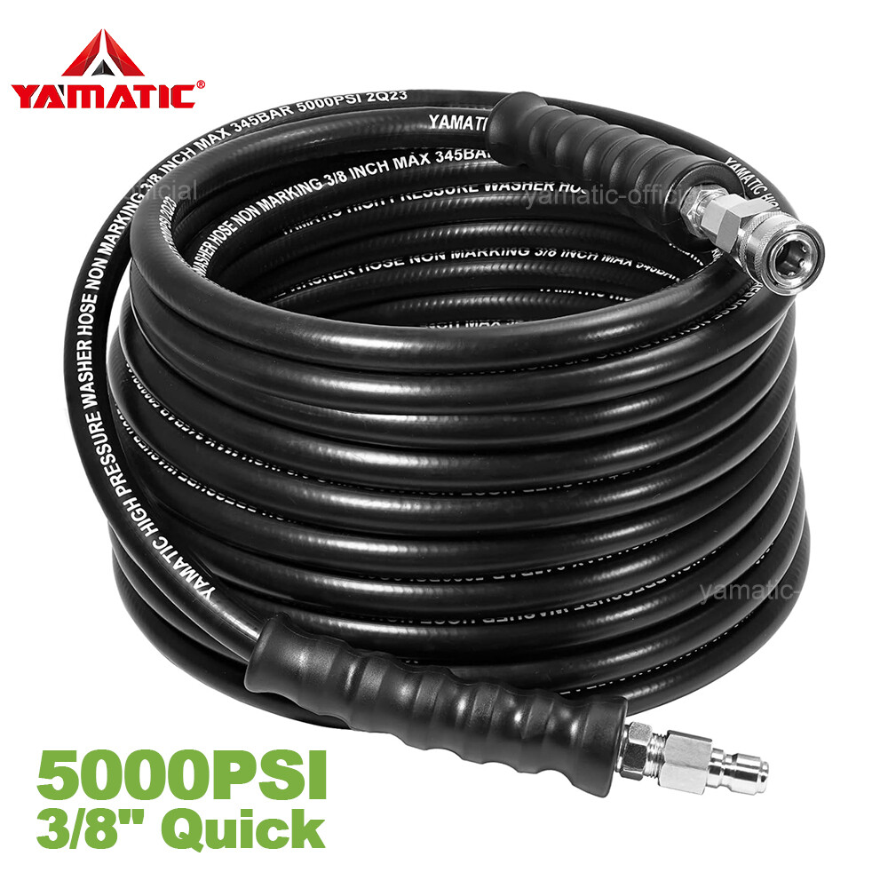 YAMATIC 3/8″ 5000 psi Hot Water Pressure Washer Hose Rubber Power Washer Hose