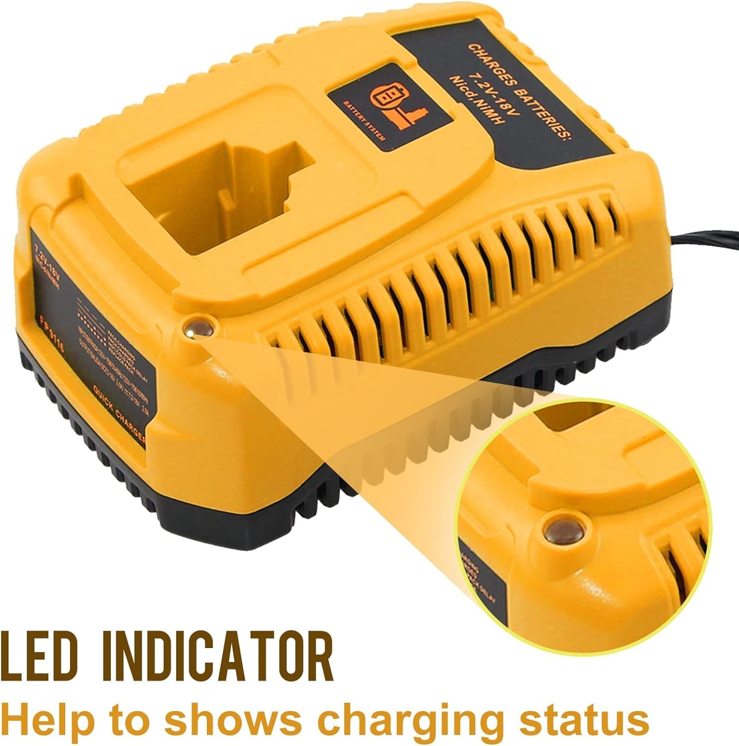 2PACK 12V 3.6AH Battery /Charger for DEWALT DC9071 DW9071 DW9072 DW953 DW965