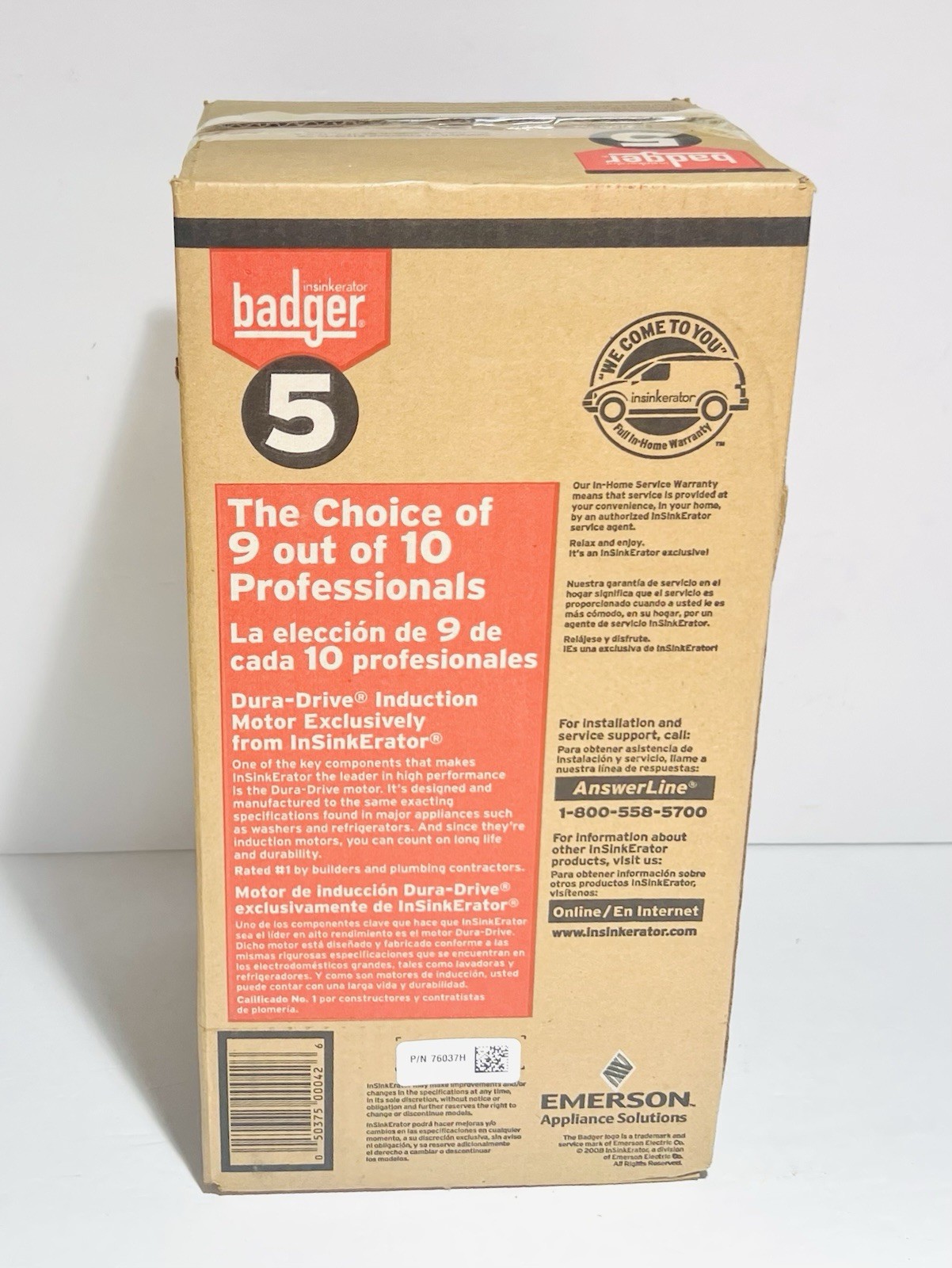 InSinkErator Badger 5 1/2HP Heavy Duty Garbage Disposal New In Box