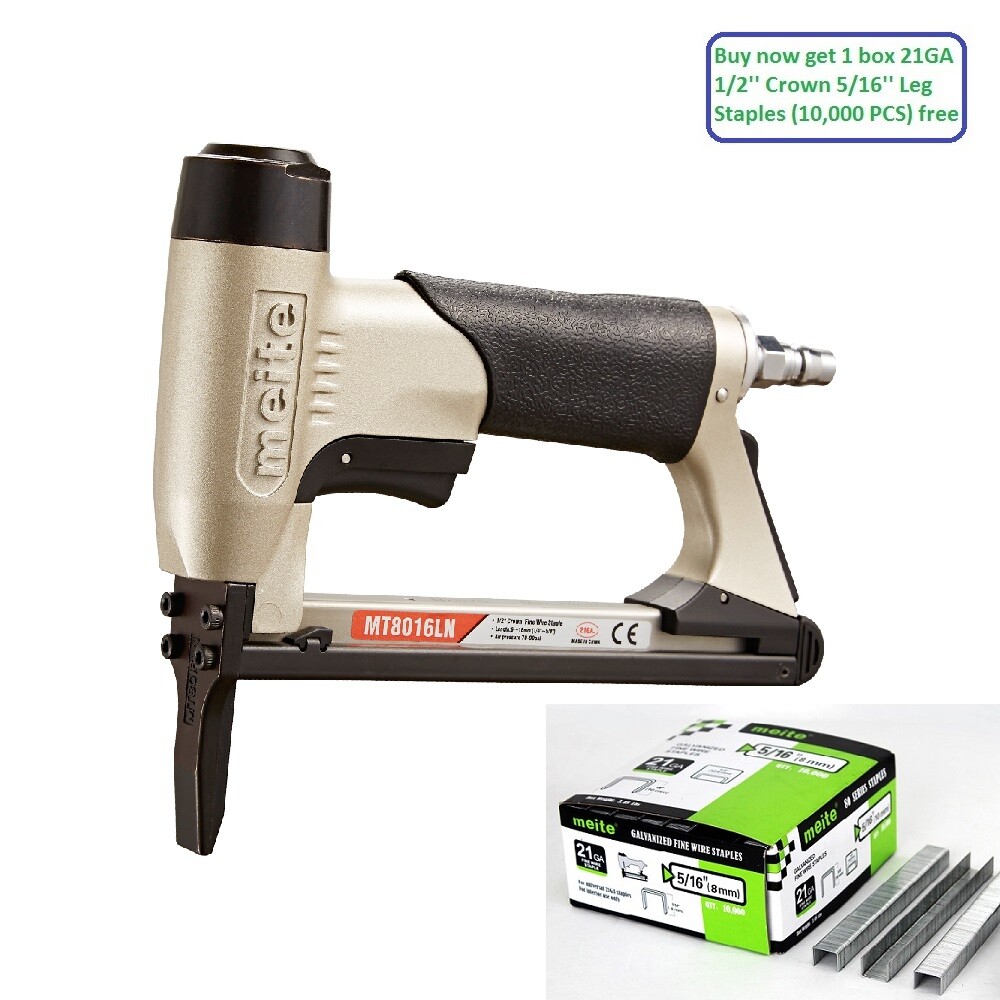 meite MT8016LN 21Ga 1/2″ Crown Fine Wire Stapler Long Muzzle With 10,000 Staples
