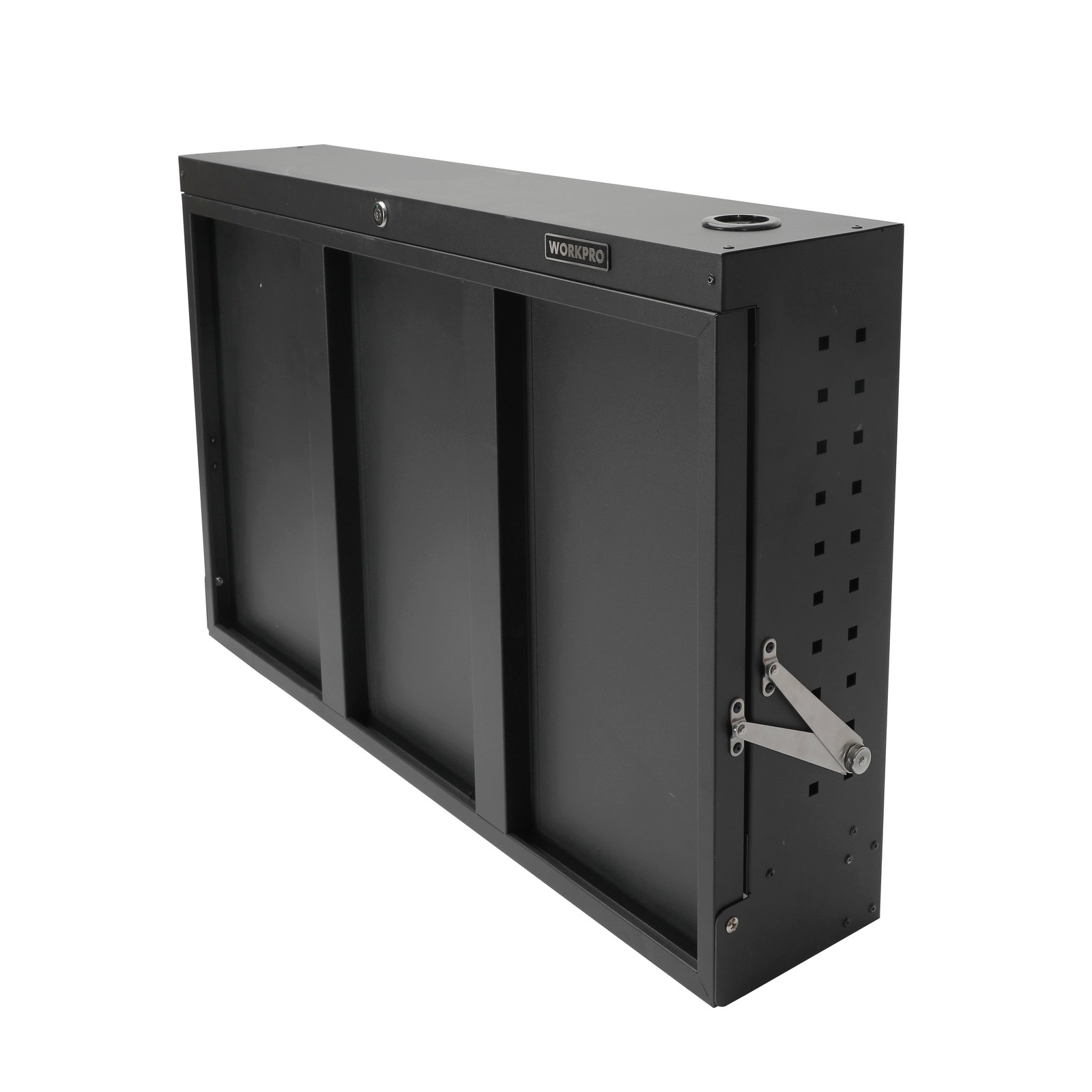 WorkPro 36-Inch Wall Mount Workbench with Foldable Steel Surface, Black,