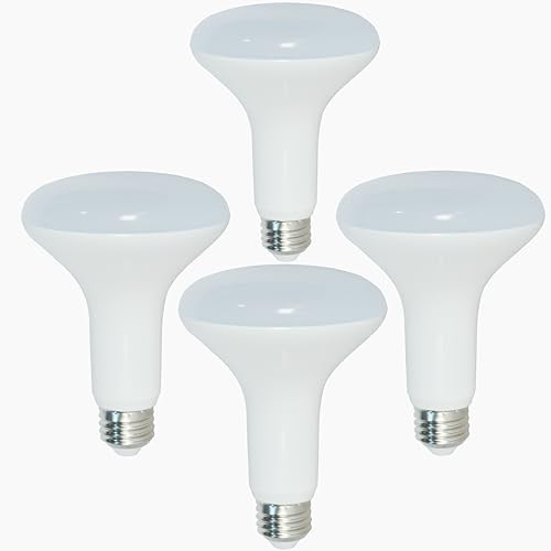 LED Flood Light 4 Pack, 100 Watt Equivalent, Soft White (2700K) 15W BR30