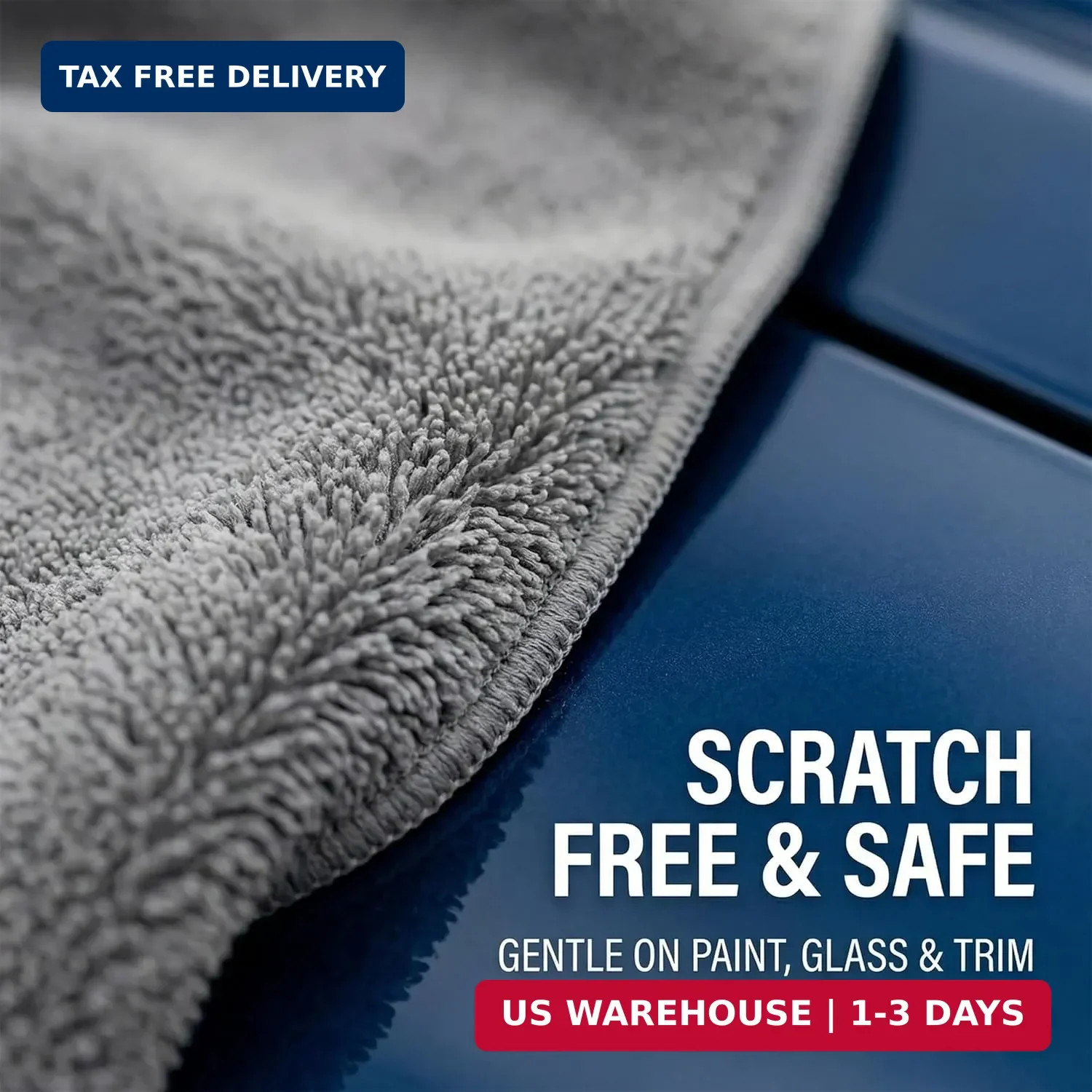 2 Pack Professional Large Microfiber Car Drying Towels (31″ x 24″), Scratch Free
