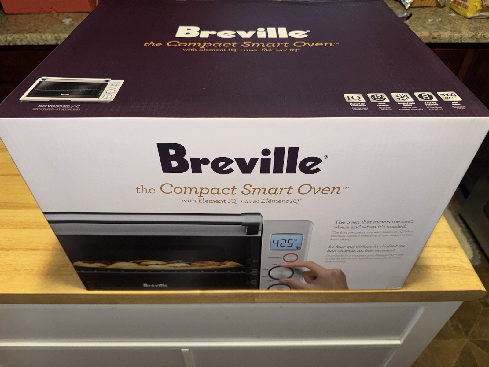 Breville BOV650XL/C Compact Smart Toaster Oven Brushed SS 1800W LCD Timer