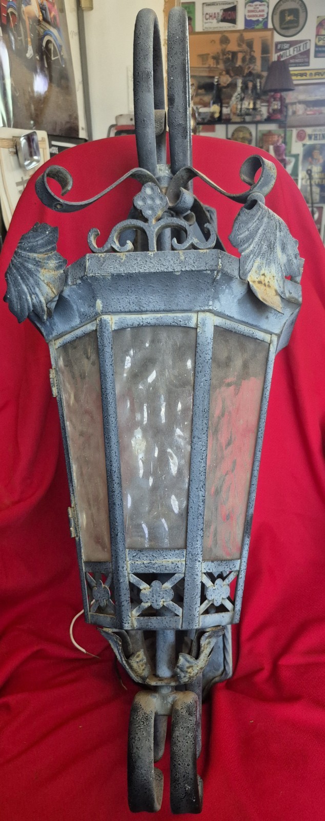 Exterior French Style Wrought Iron 35 in. Wall Sconce