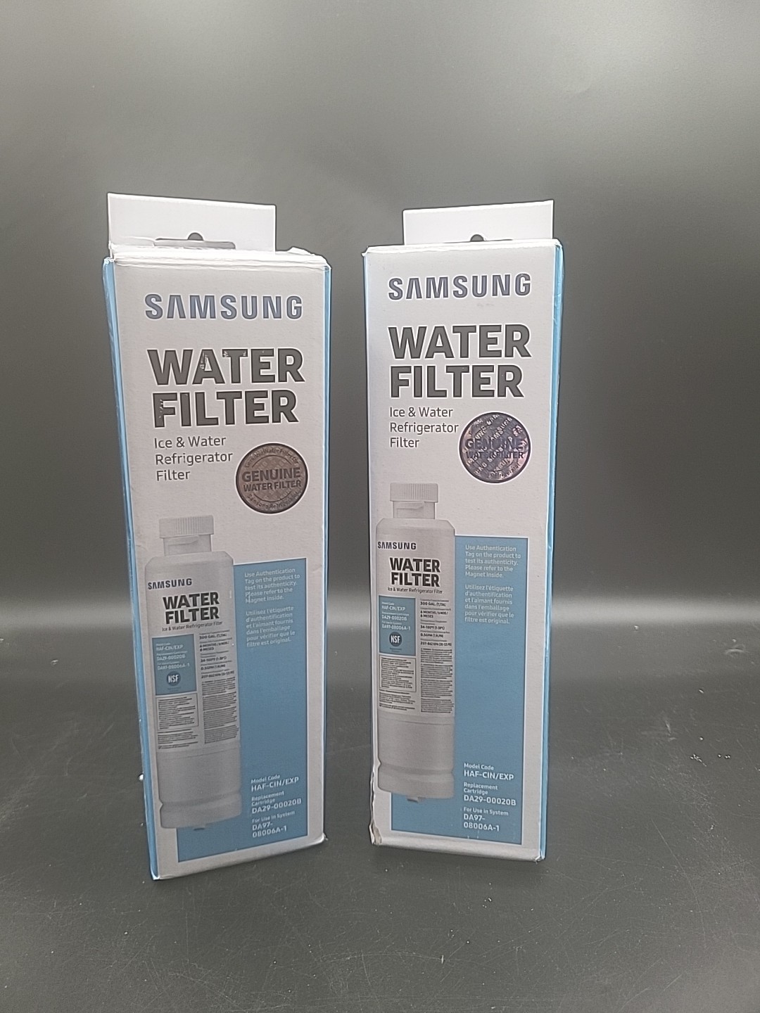 2 Pack – SAMSUNG Genuine Filter for Refrigerator Water and Ice, HAF-CIN/EXP