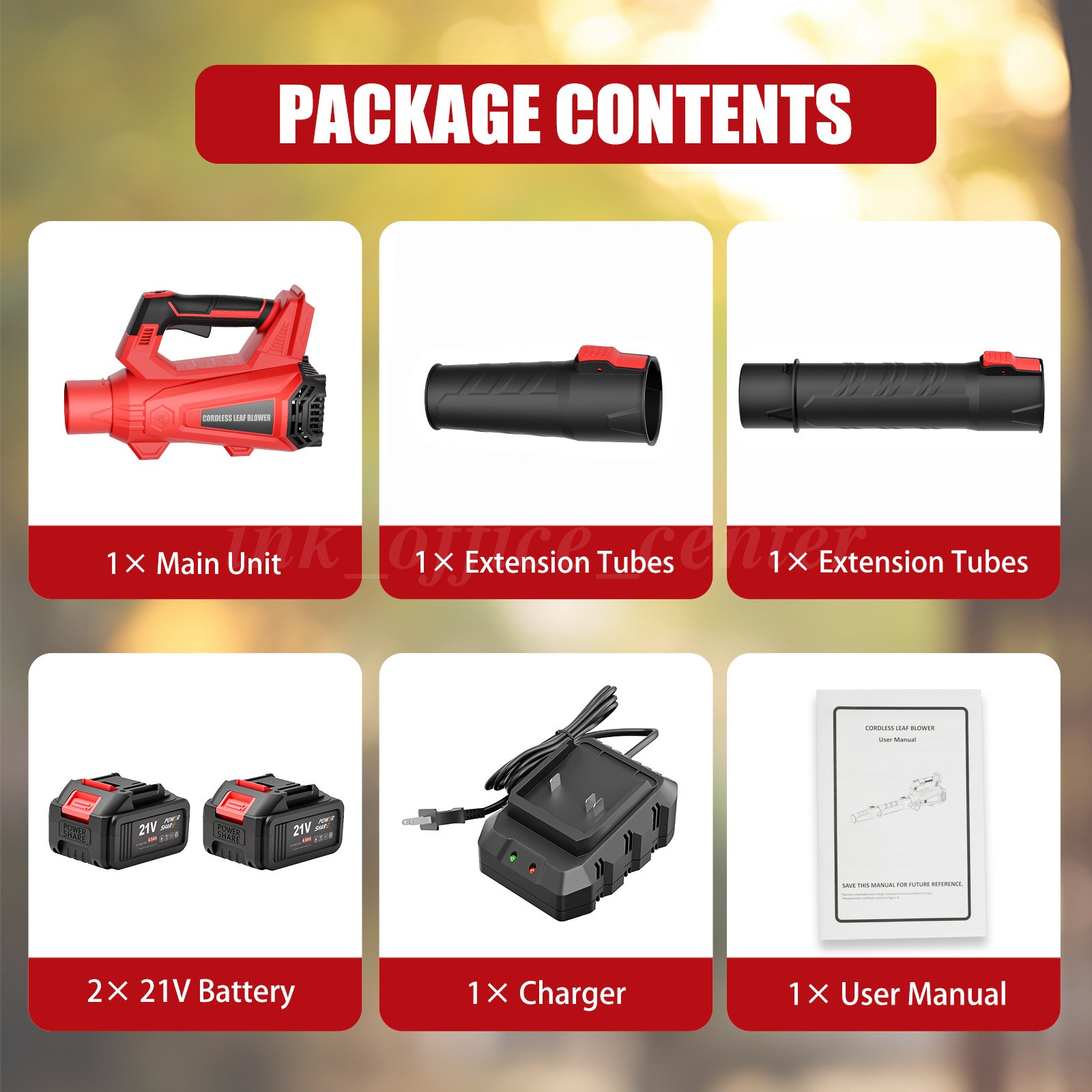 6-Speed Cordless Leaf Blower 930CFM 197MPH 2x4000mAh Batteries For Yard Clean