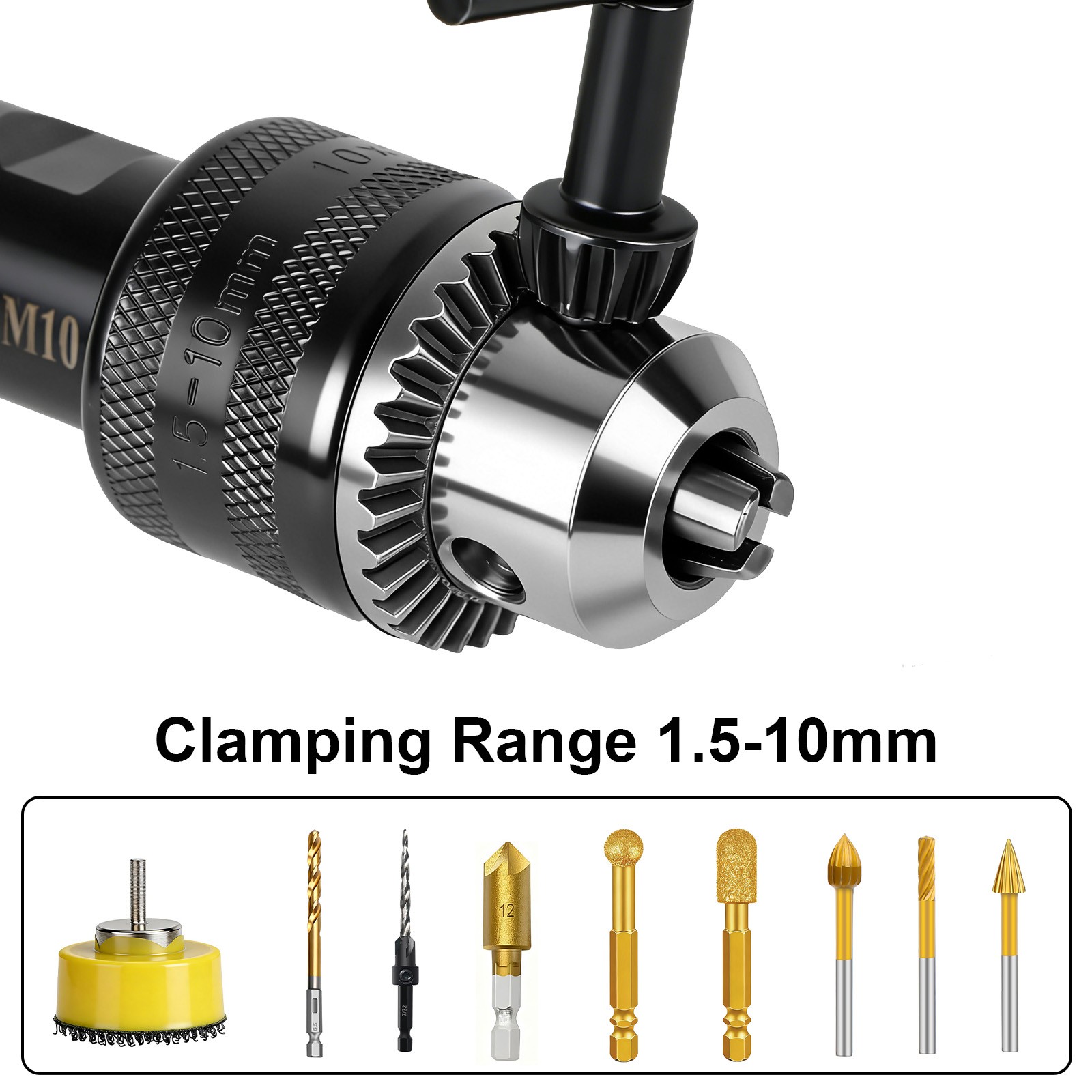 Angle Grinder to Drill Chuck Adapter Kit 5/8″-11″ Thread to M10 Converter Tool