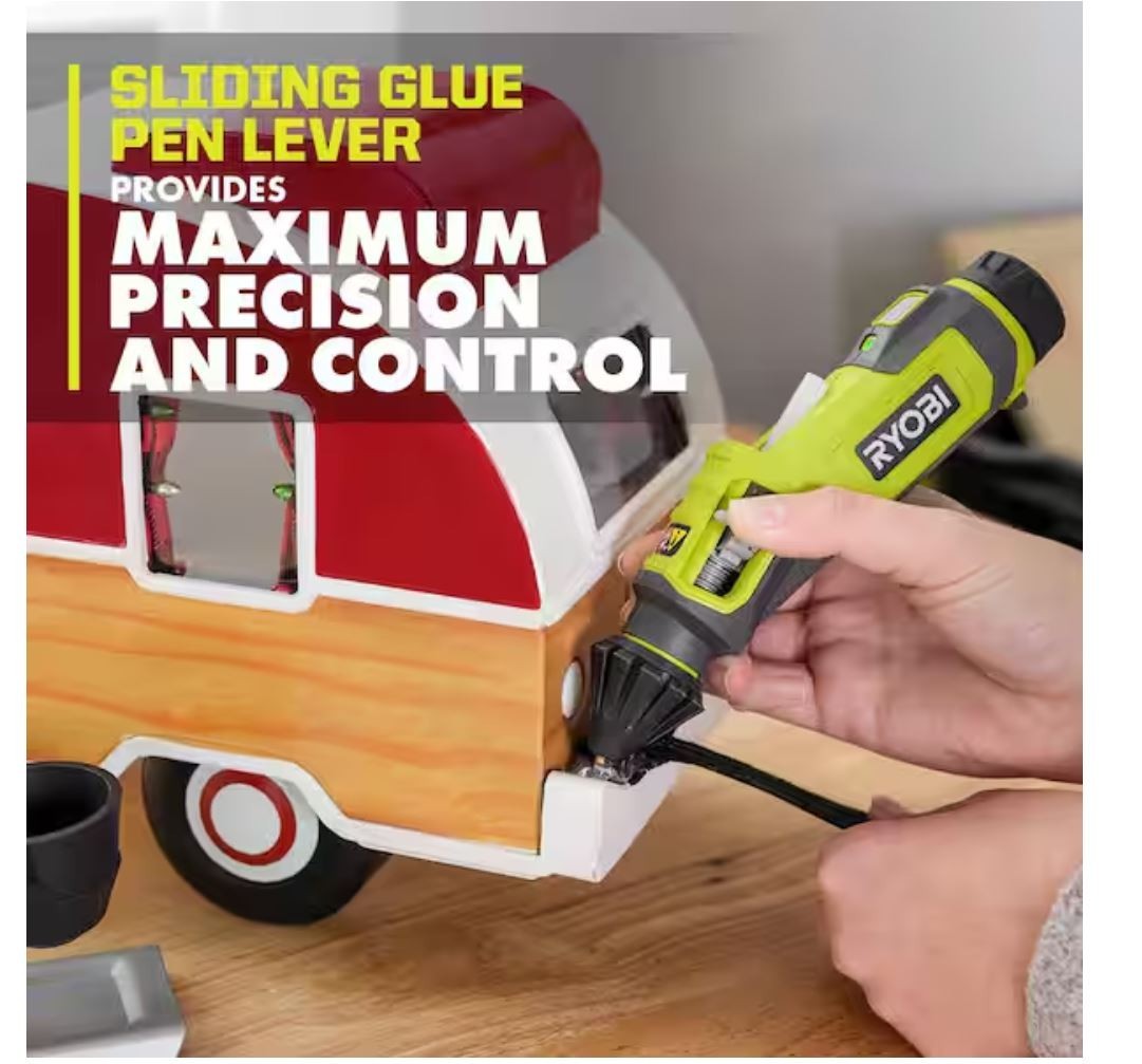 Ryobi USB Lithium Glue Pen Kit with 2.0 Ah USB Lithium Battery – Charging Cable
